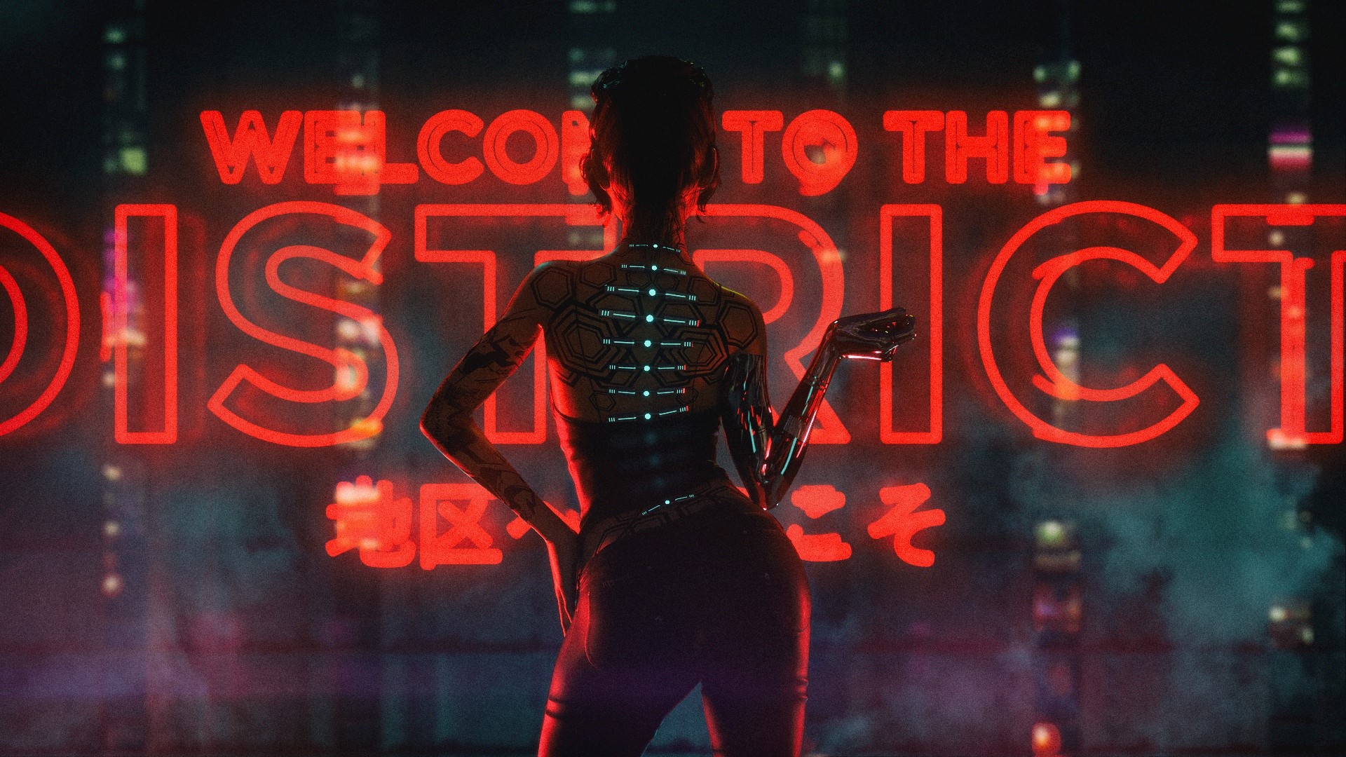 dark, artwork, David Legnon, cyberpunk, HD Wallpaper