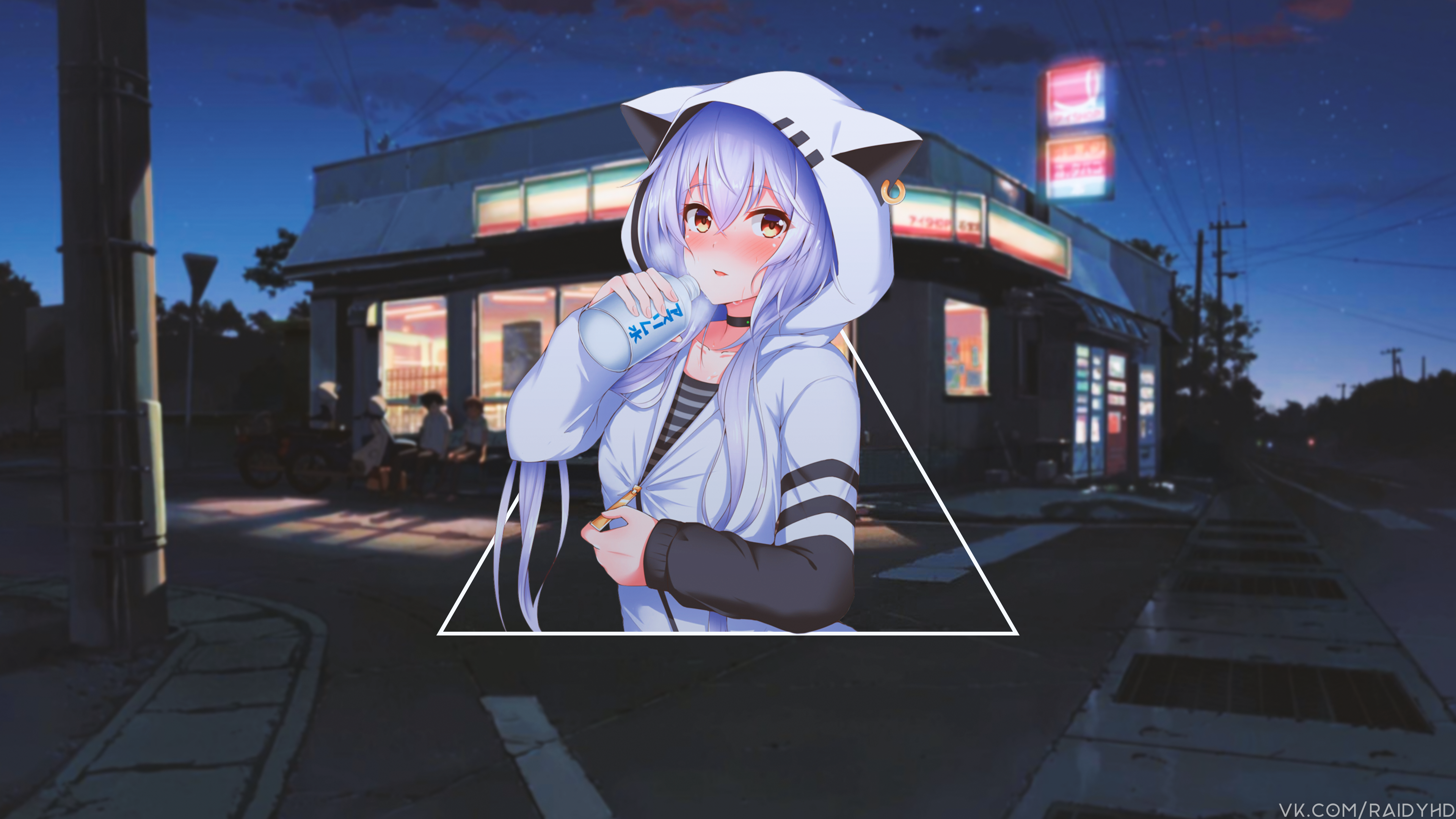 anime, anime girls, picture-in-picture, HD Wallpaper