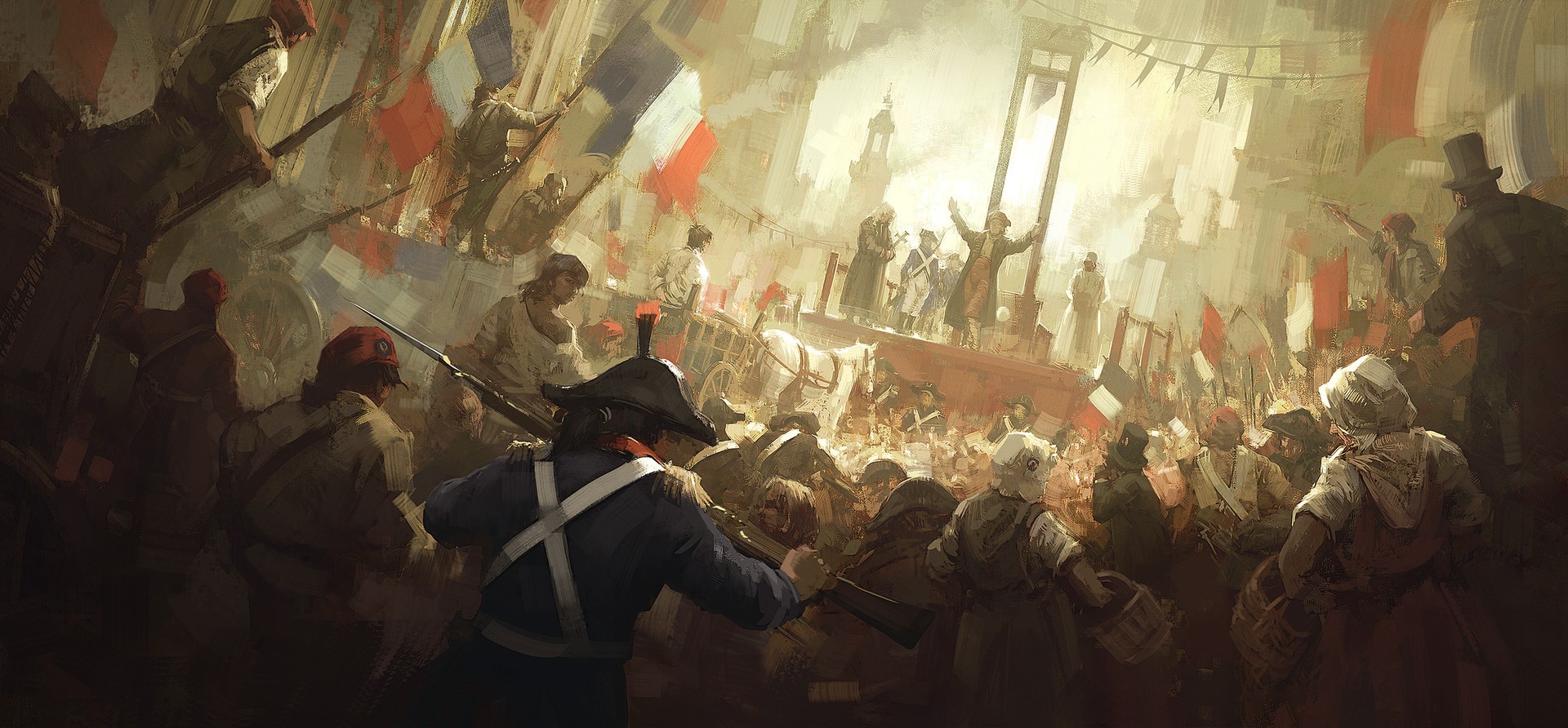 artwork, revolution, french revolution, anarchism, people, digital, Joakim Ericsson, murder, HD Wallpaper