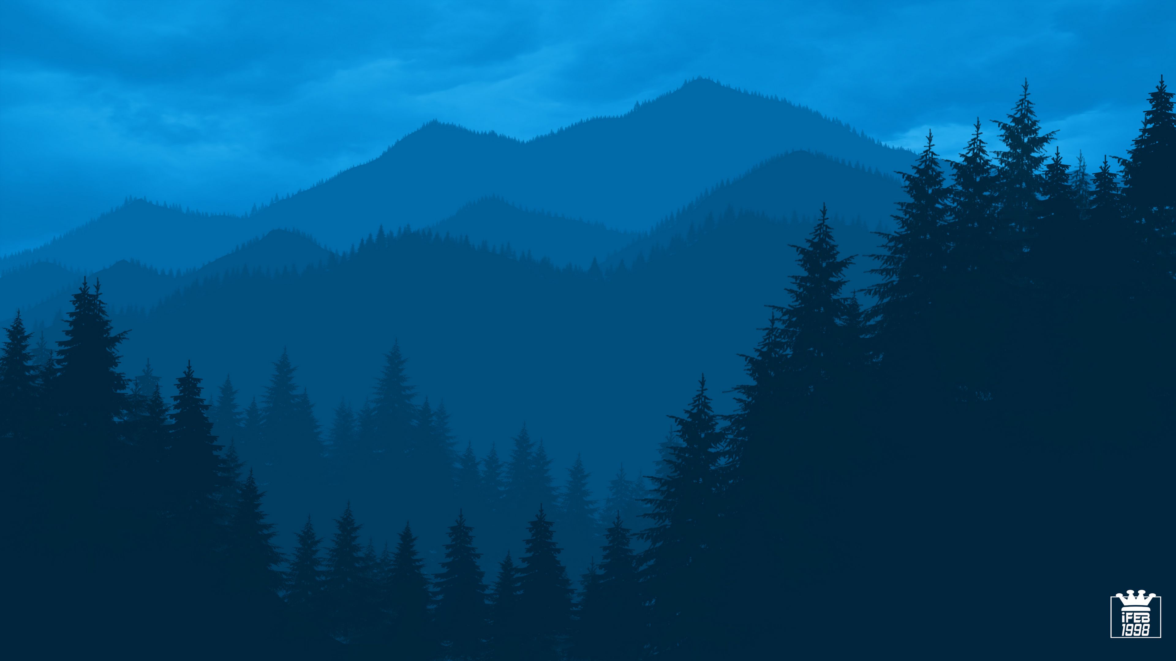 mountains, forest, landscape, dark, art, 4k, HD Wallpaper