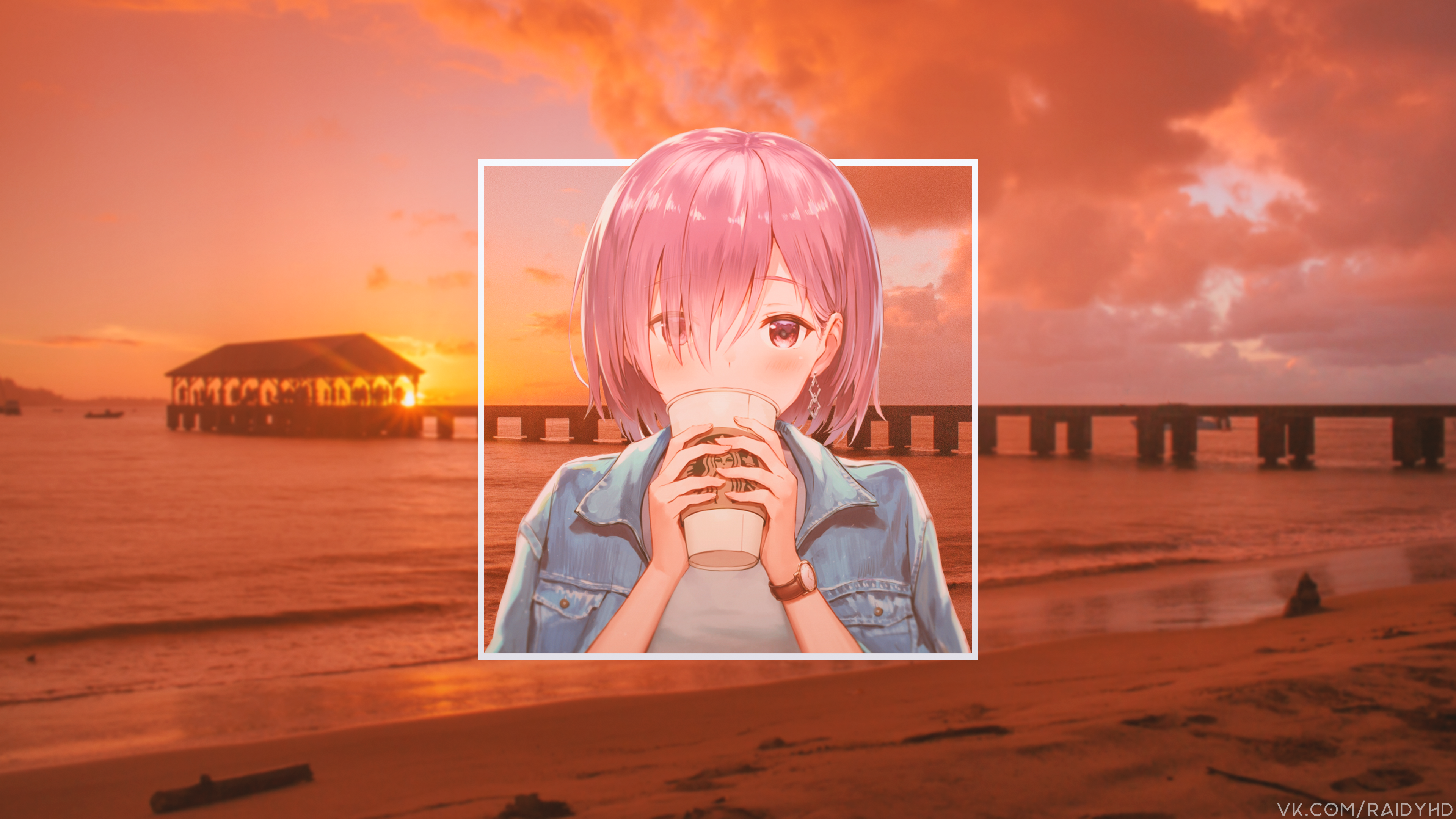 anime, anime girls, picture-in-picture, HD Wallpaper