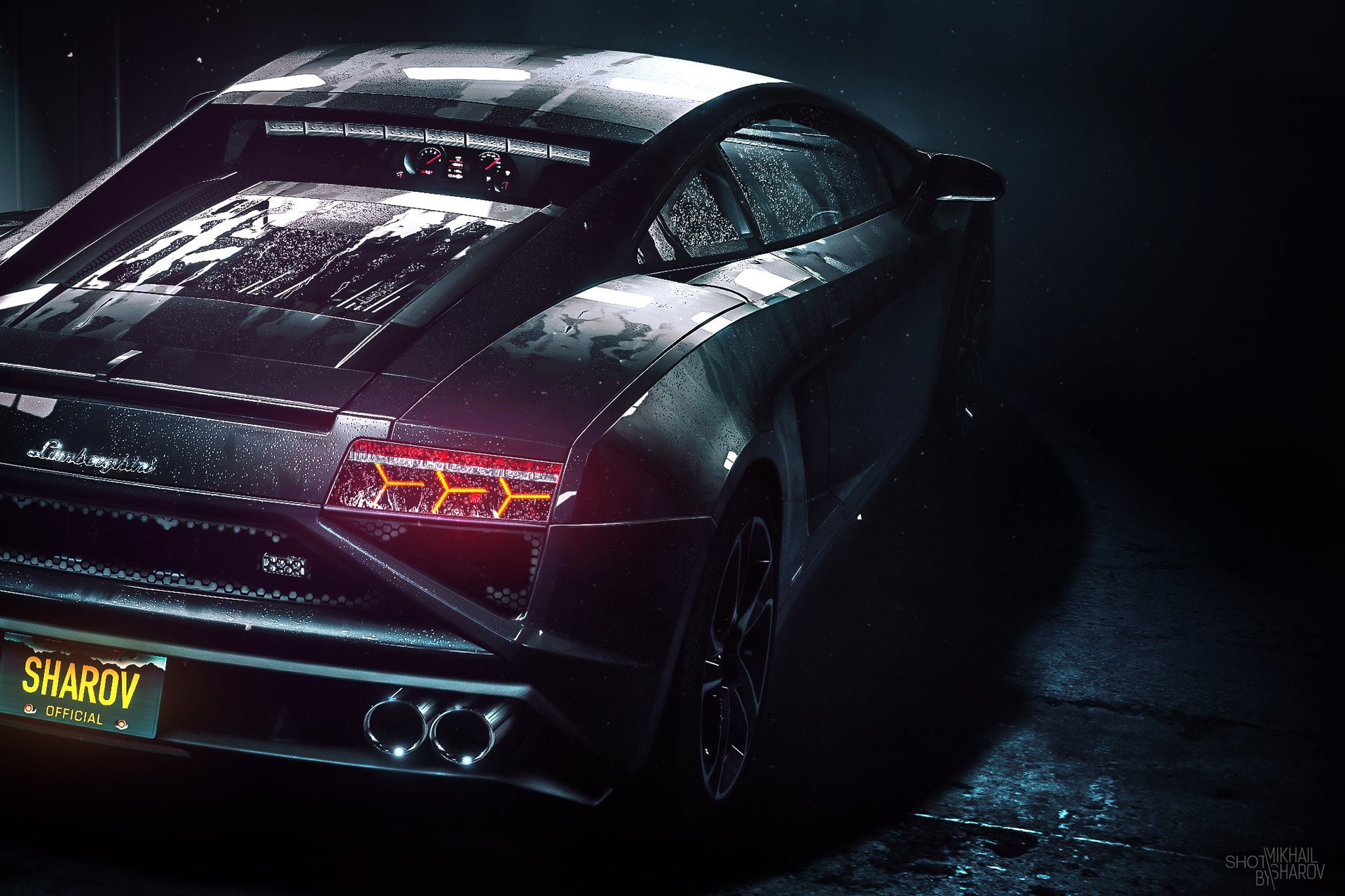 dark, car, vehicle, Lamborghini, Lamborghini Aventador, HD Wallpaper