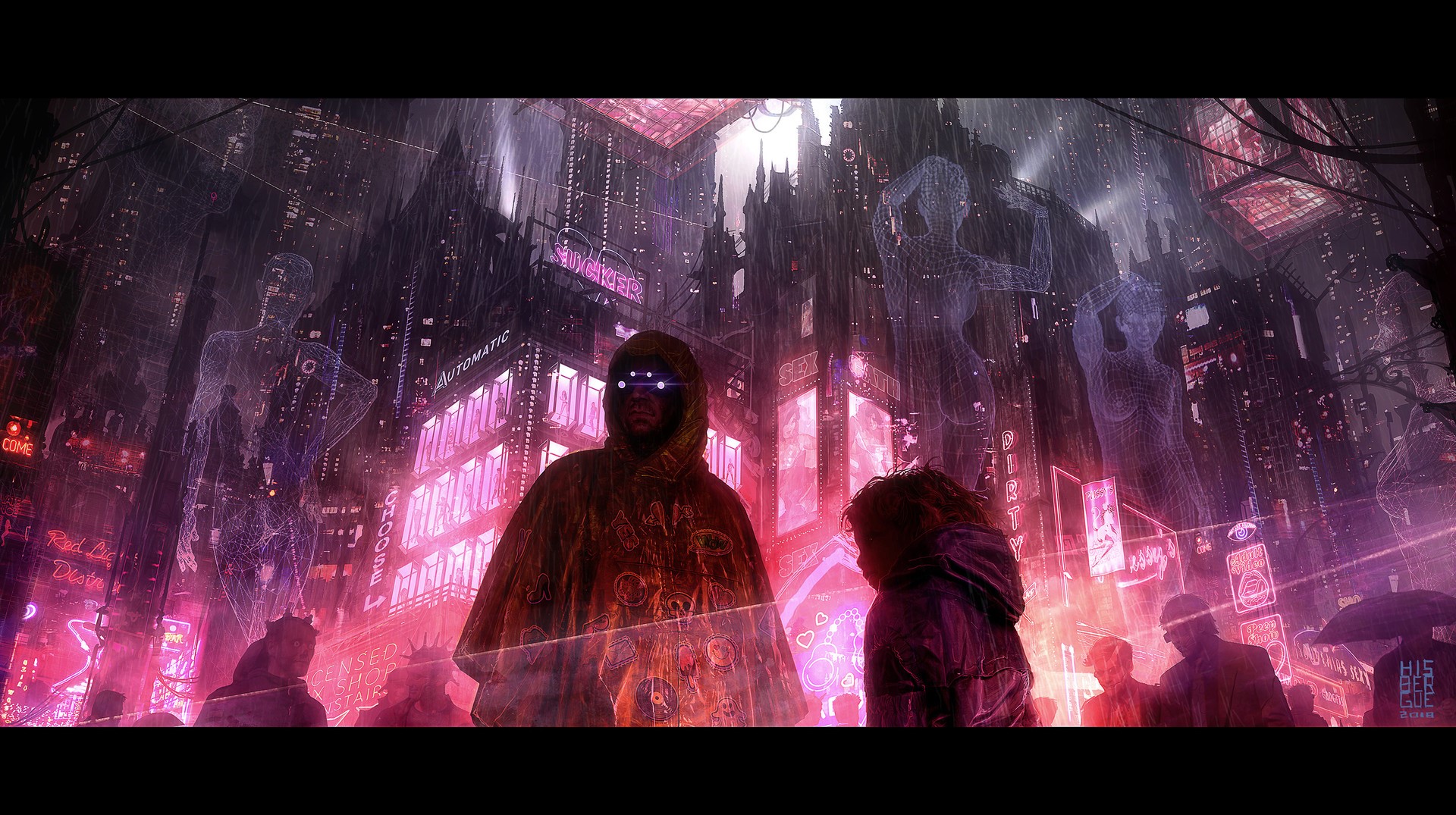 artwork, digital, science fiction, concept art, cyberpunk, futuristic, HD Wallpaper