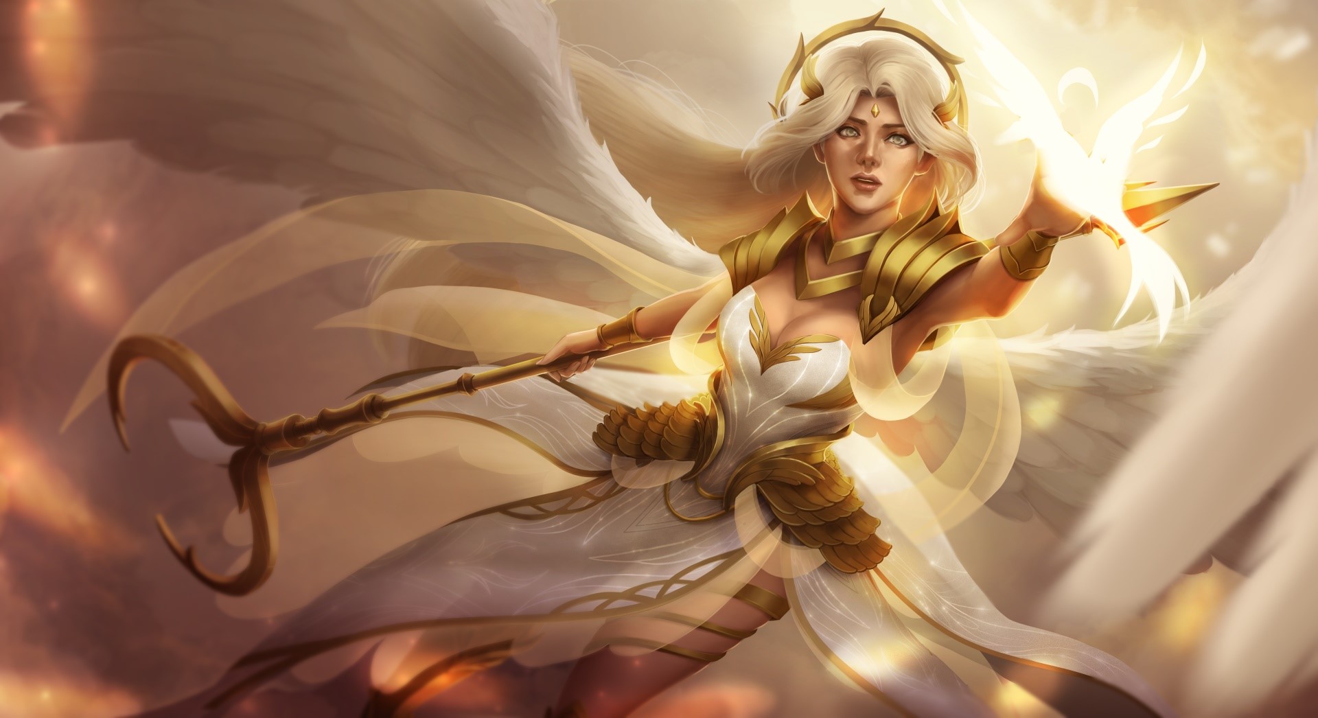 fantasy girl, fantasy art, angel, wings, HD Wallpaper