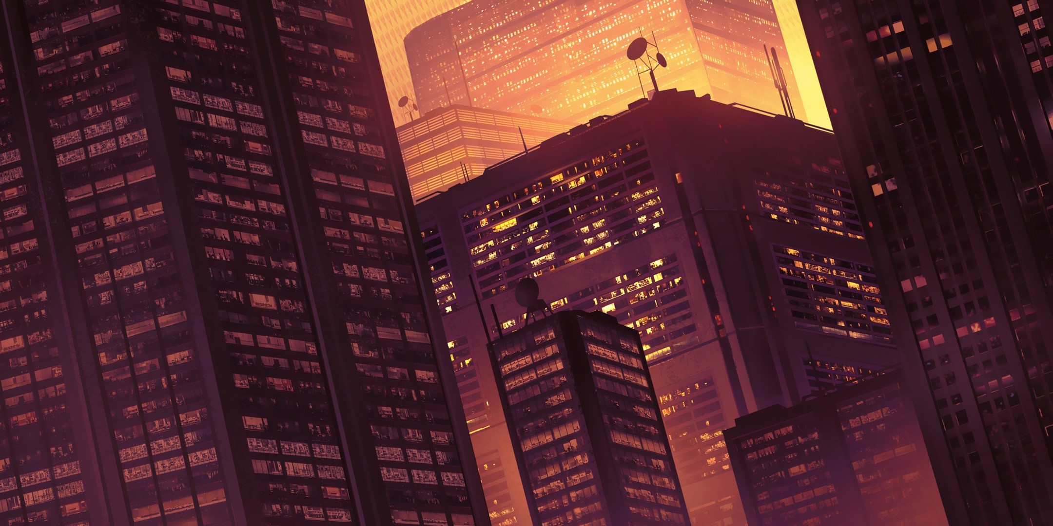 artwork, cityscape, building, HD Wallpaper