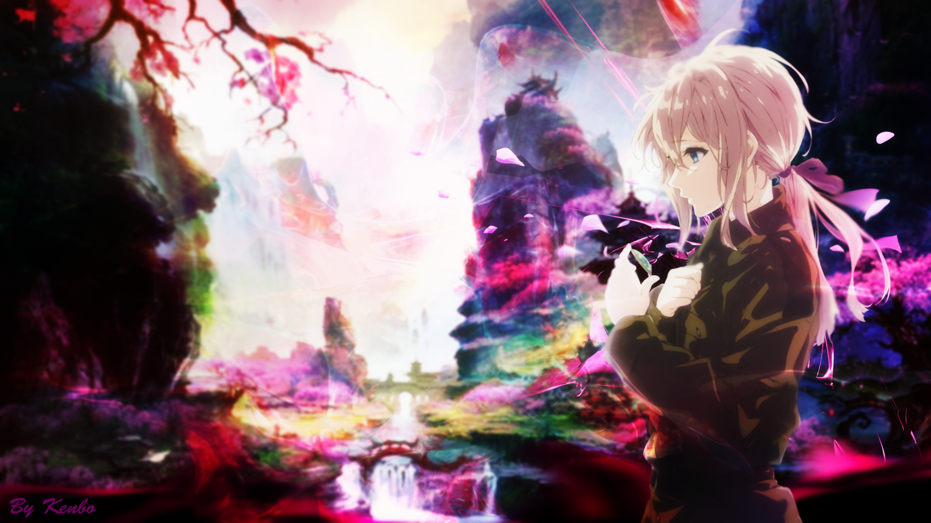 Violet Evergarden, anime, anime girls, picture-in-picture, HD Wallpaper