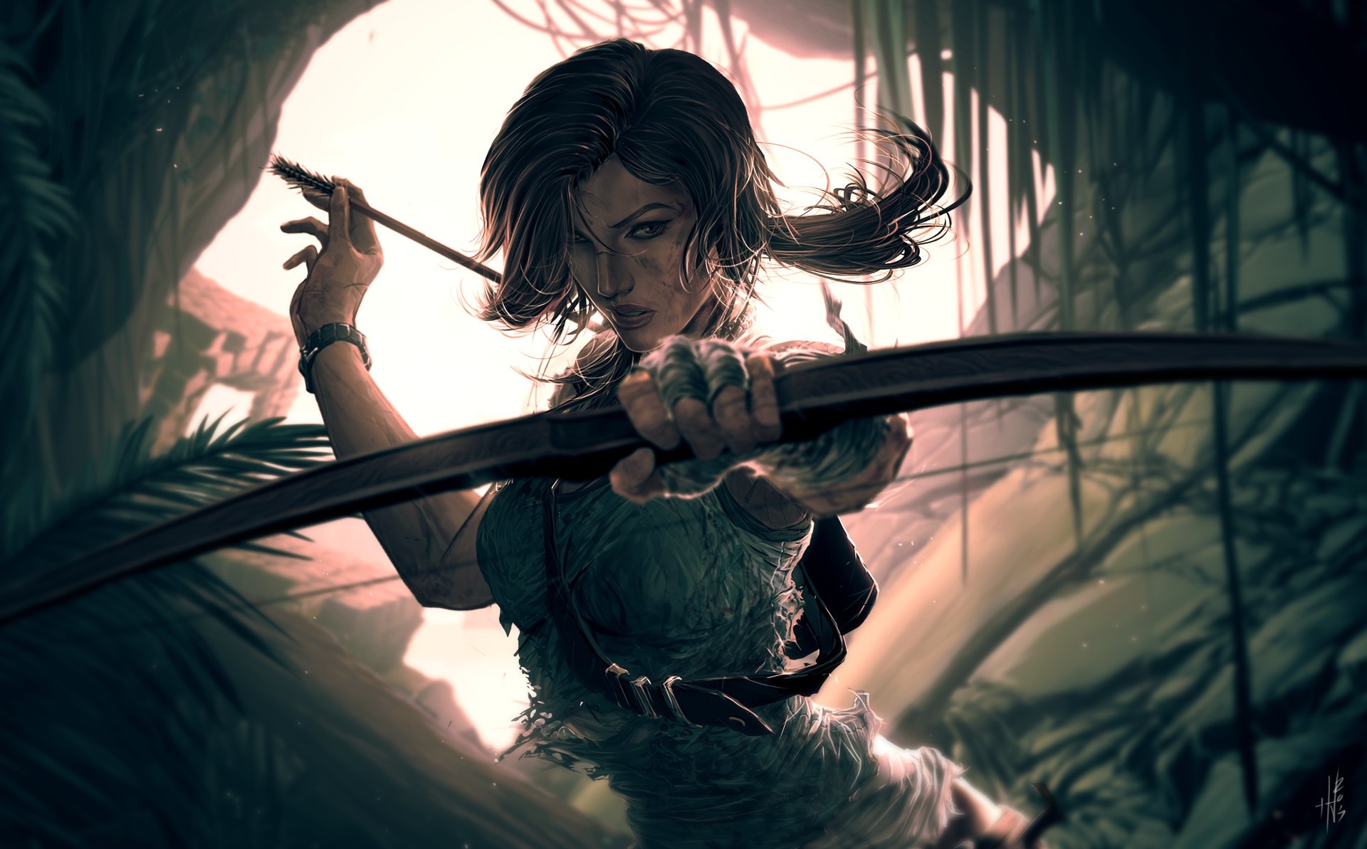 video game art, video games, Lara Croft, Tomb Raider, HD Wallpaper