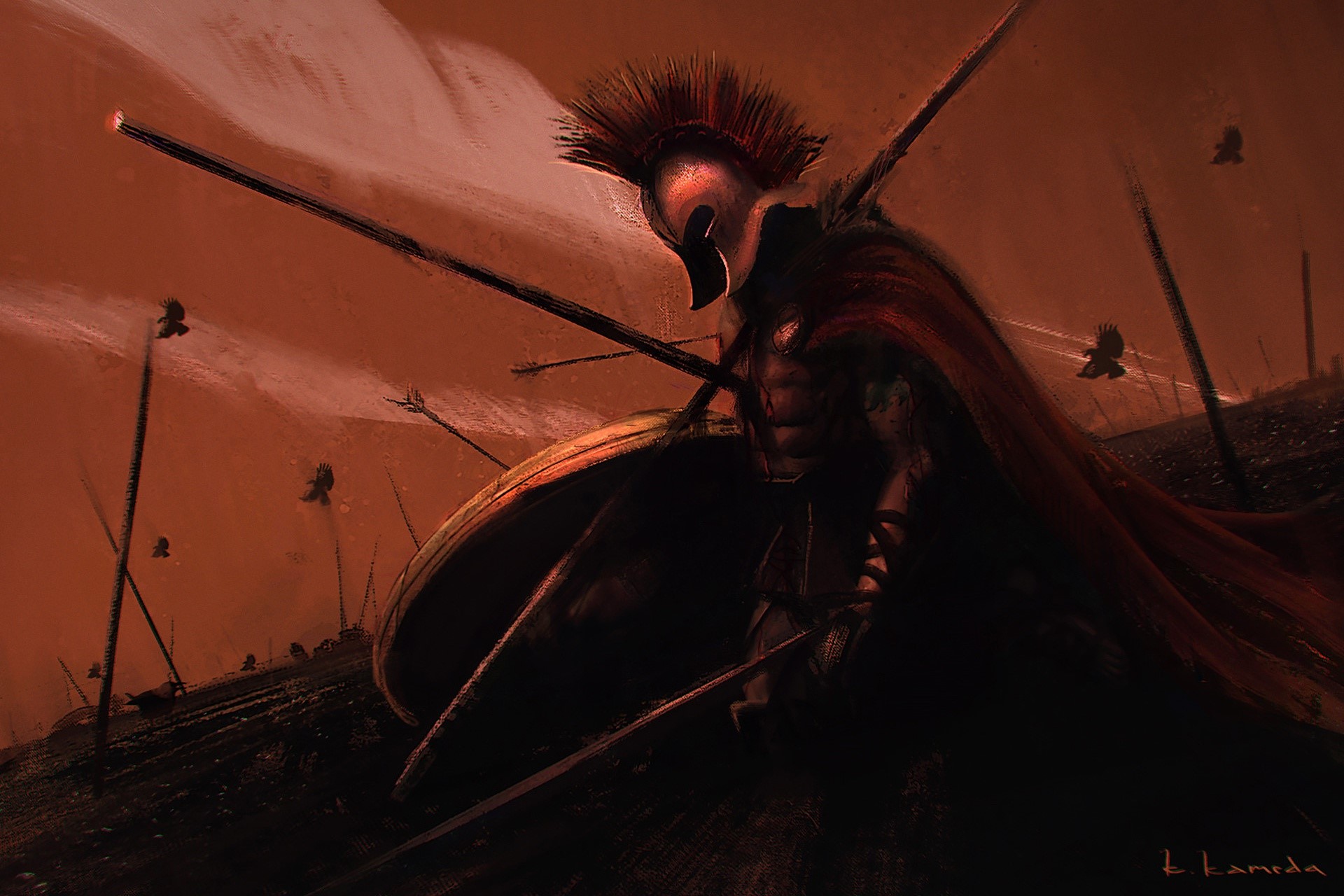fantasy art, Spartans, dark fantasy, warrior, HD Wallpaper