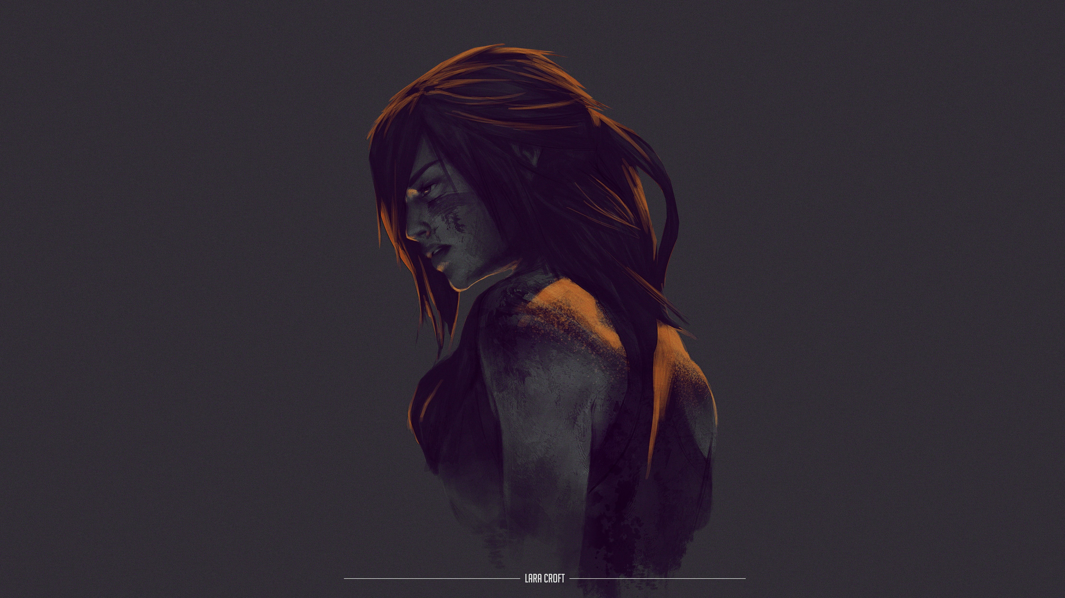 Lara Croft, minimalism, women, video games, Shadow of the Tomb Raider, HD Wallpaper
