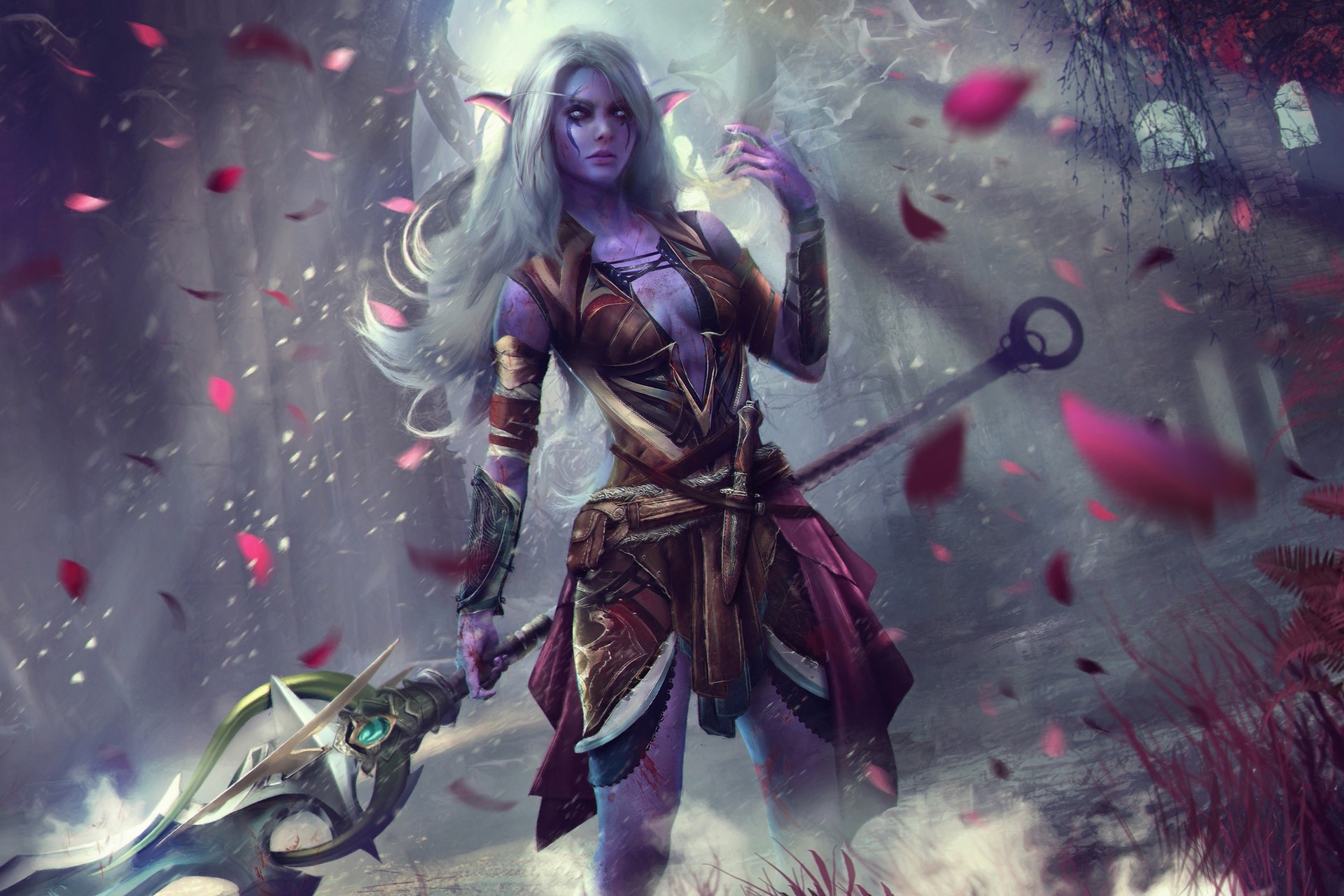 fantasy girl, video game art, World of Warcraft, Eddy Shinjuku, HD Wallpaper