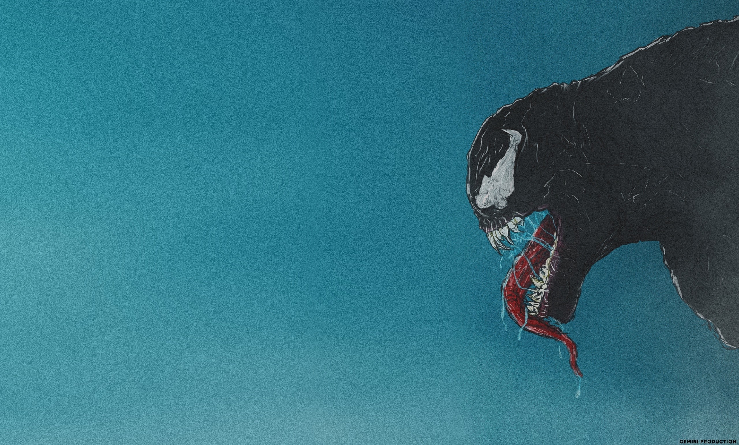 Venom, artwork, Marvel Comics, profile, Spider-Man, HD Wallpaper