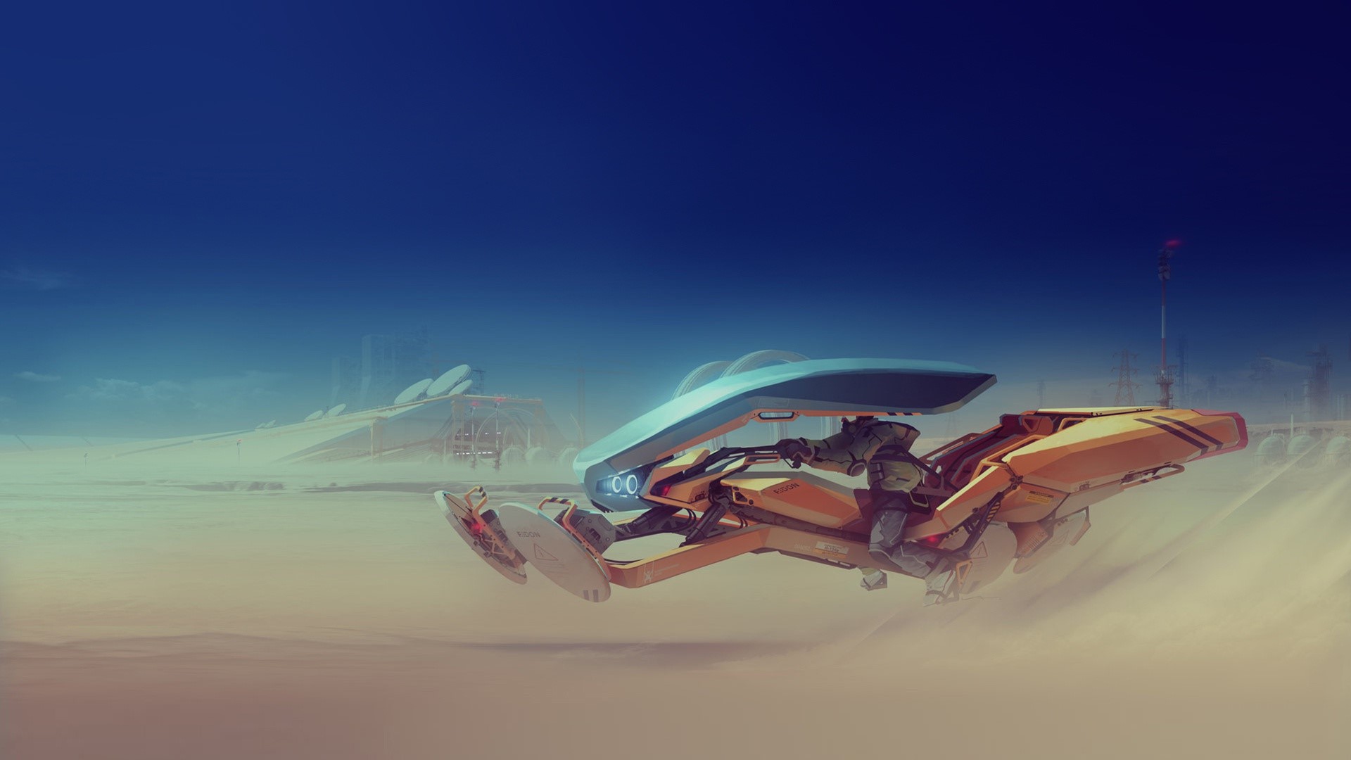 futuristic, artwork, science fiction, vehicle, HD Wallpaper