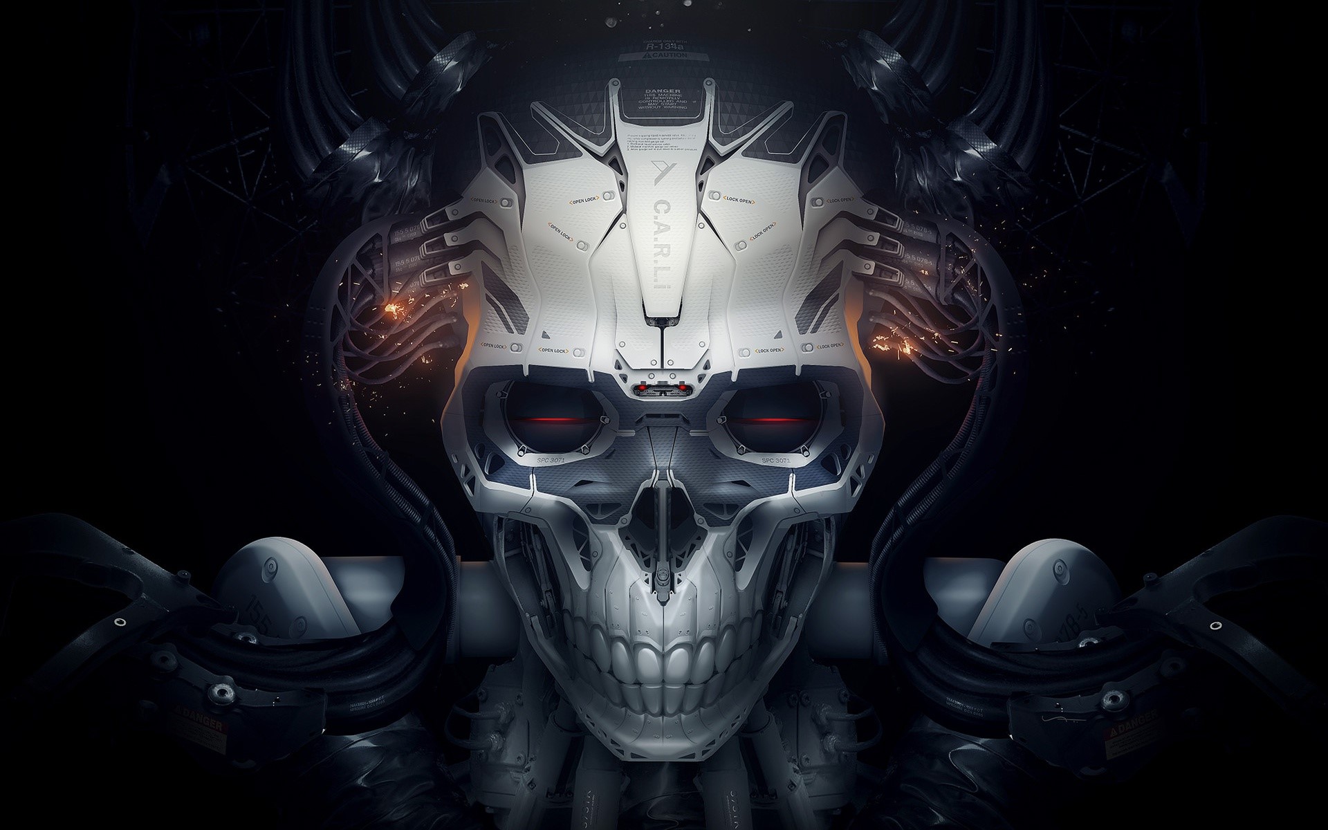 artwork, skull, album covers, frontal view, HD Wallpaper