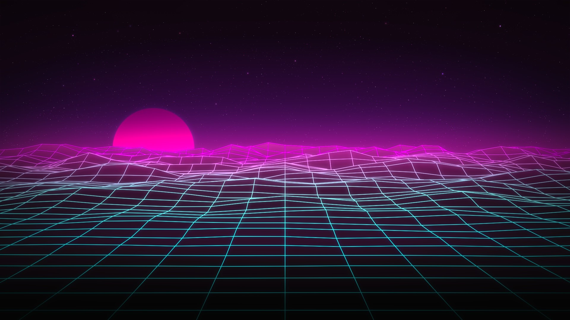 synthwave, digital art, sky, abstract, HD Wallpaper