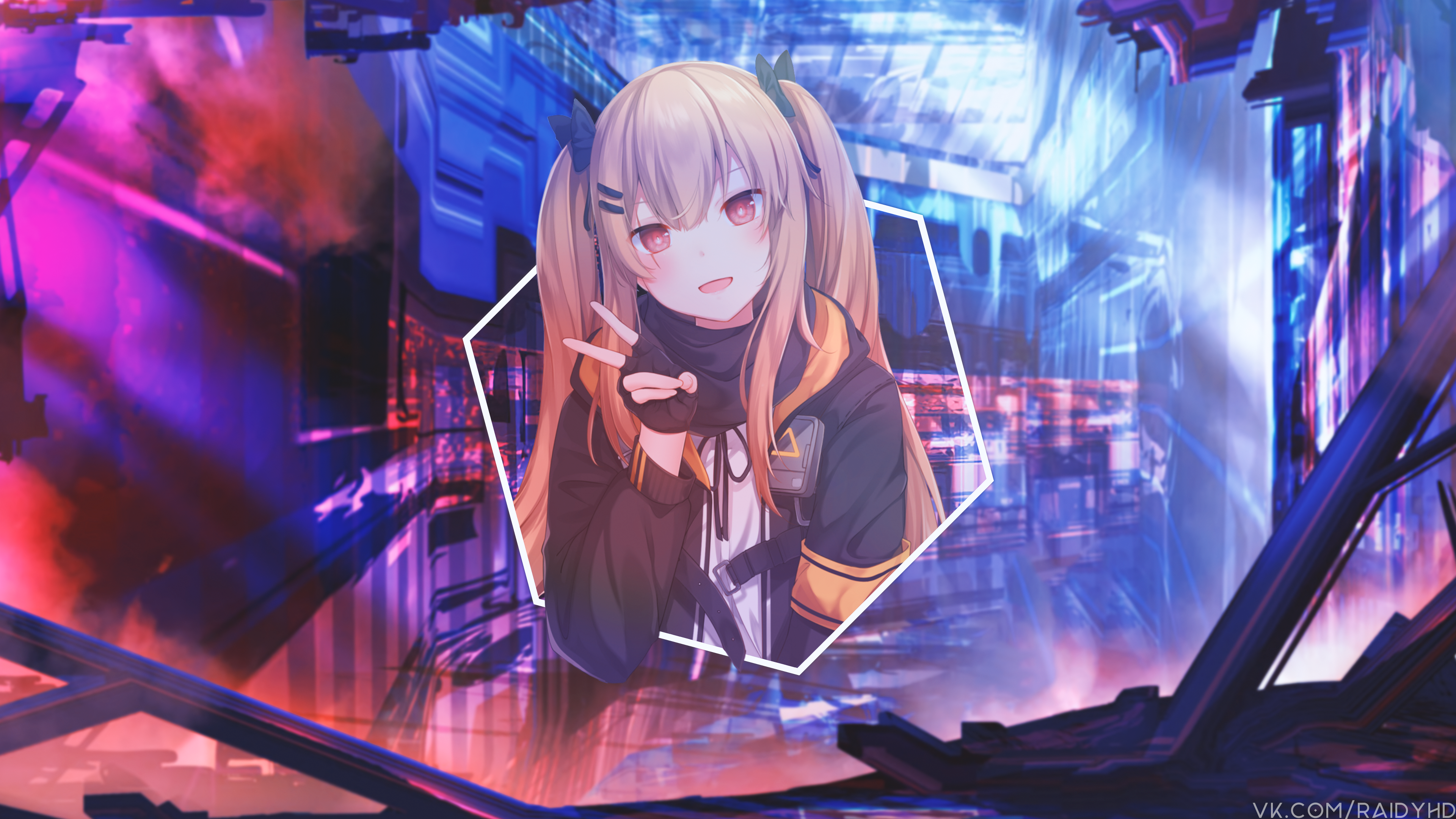 anime, anime girls, picture-in-picture, HD Wallpaper