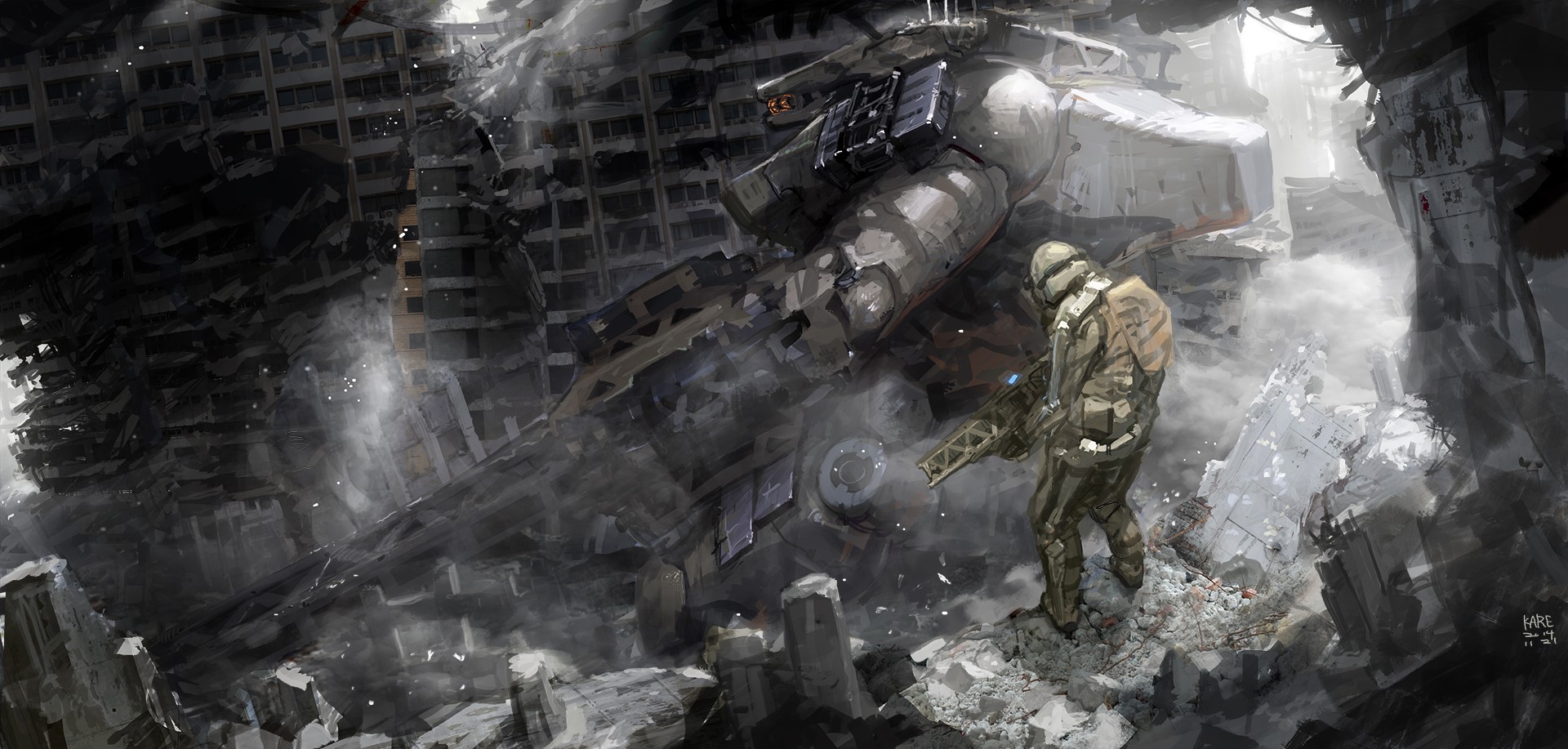 digital art, artwork, apocalyptic, landscape, HD Wallpaper