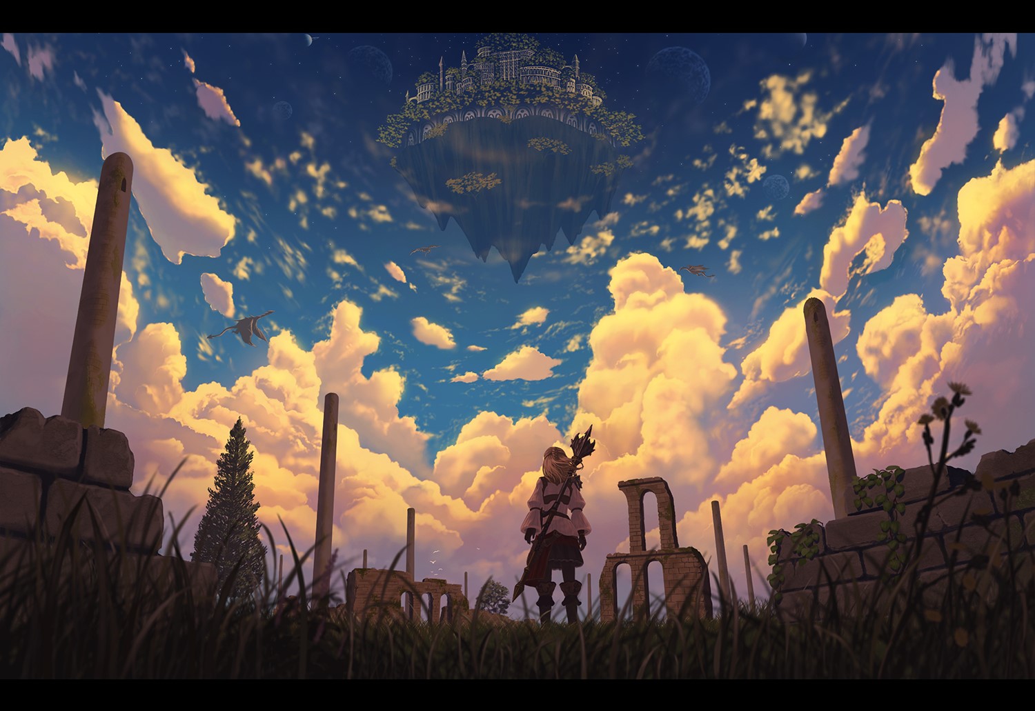 digital art, artwork, apocalyptic, sky, landscape, HD Wallpaper