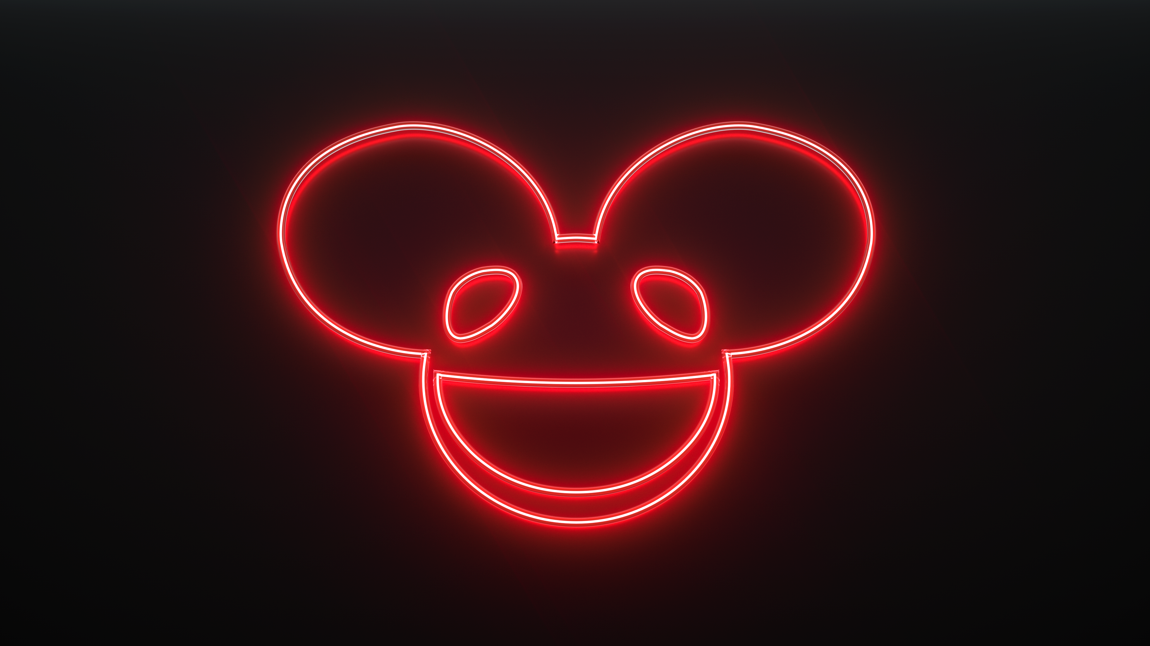 neon, minimalism, logo, red, HD Wallpaper