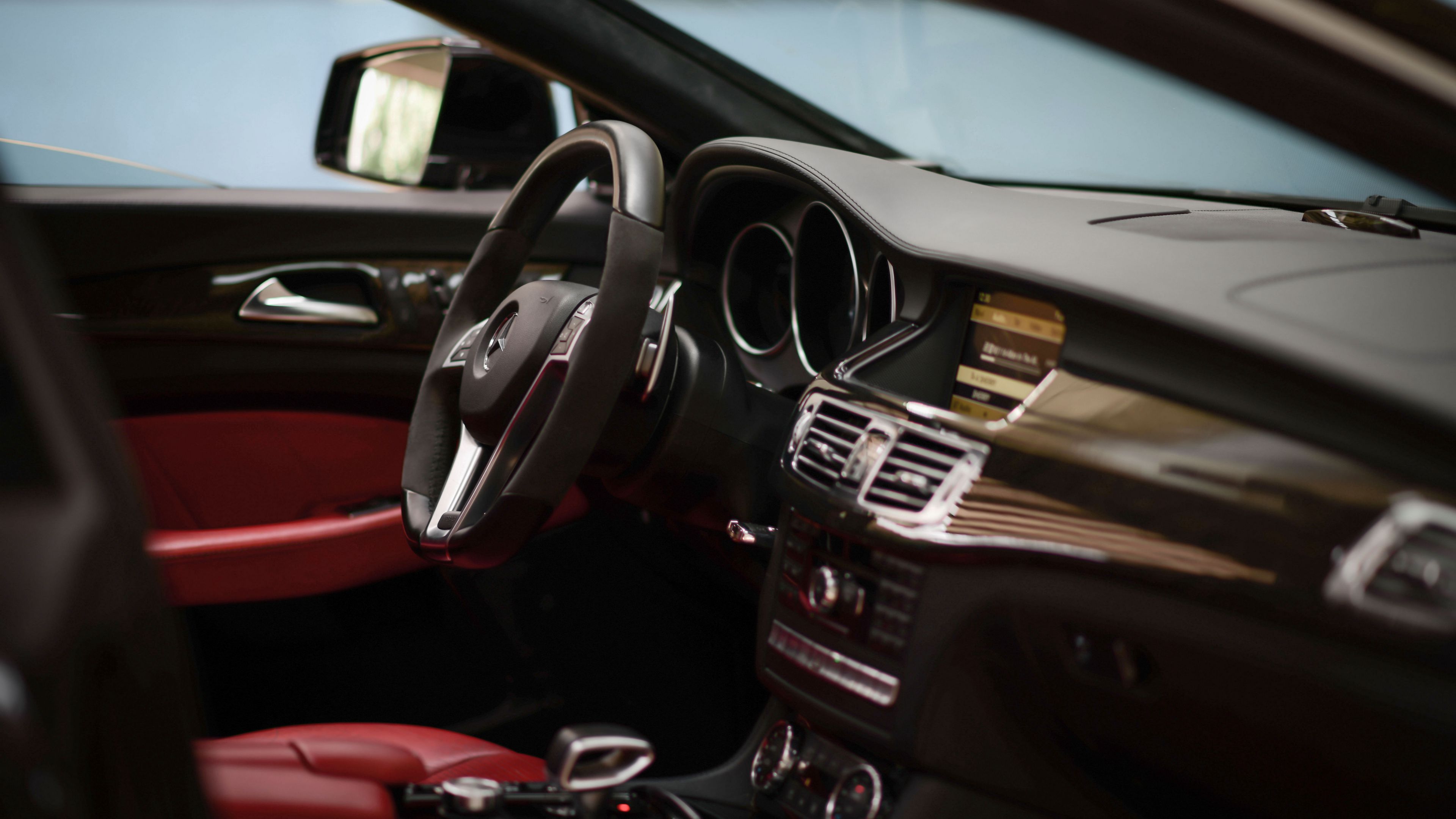 mercedes-benz cls 63 amg, mercedes, steering wheel, salon, car, 4k, HD Wallpaper