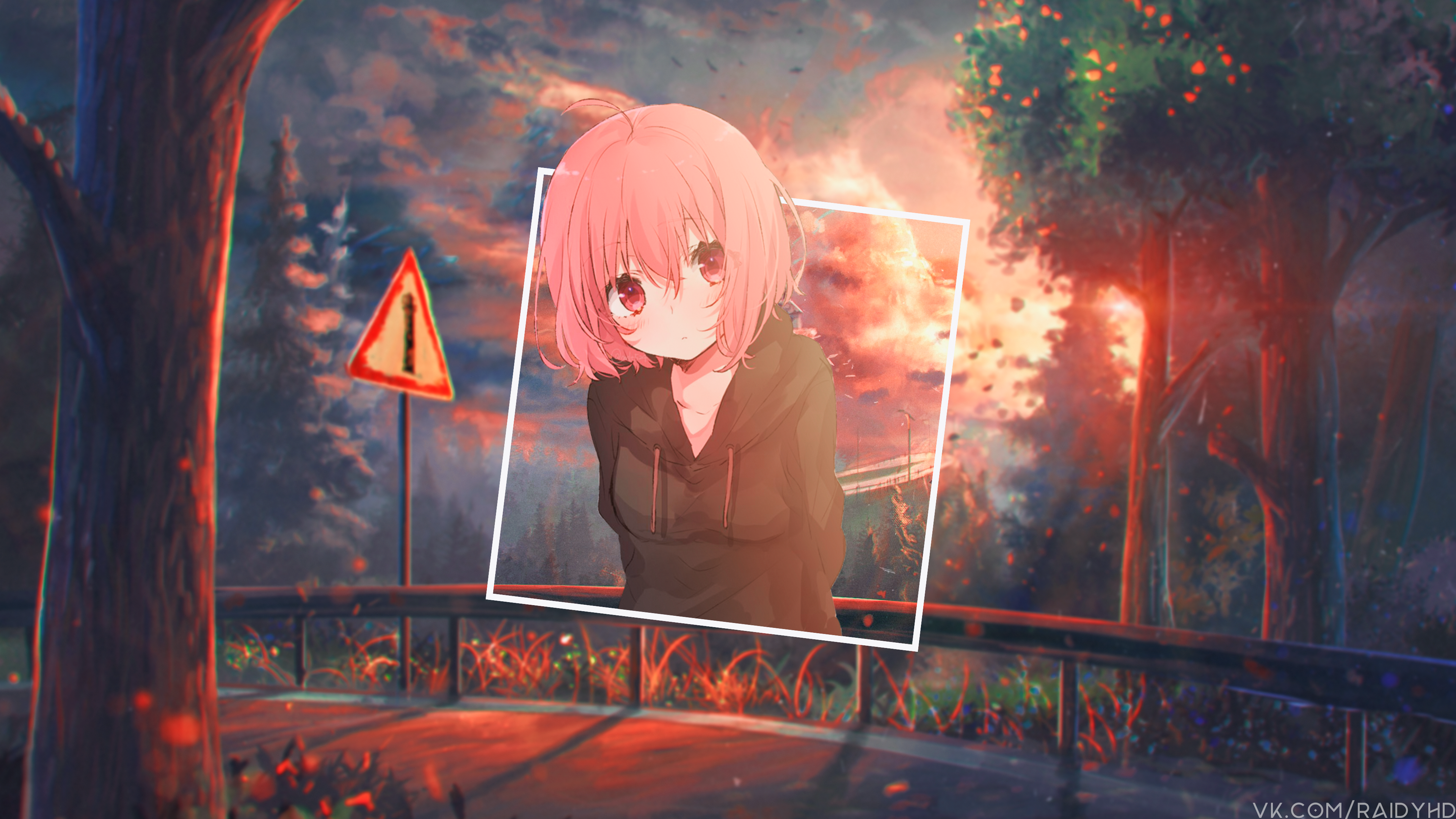anime, anime girls, picture-in-picture, HD Wallpaper