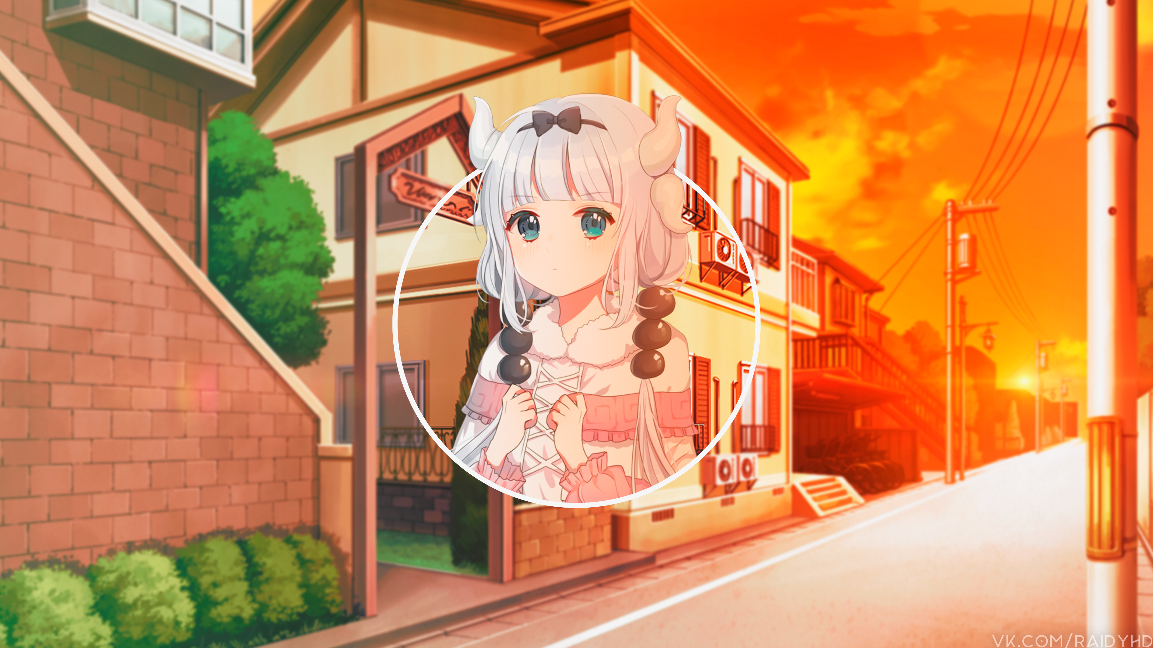 anime, anime girls, picture-in-picture, Kobayashi-san Chi no Maid Dragon, HD Wallpaper