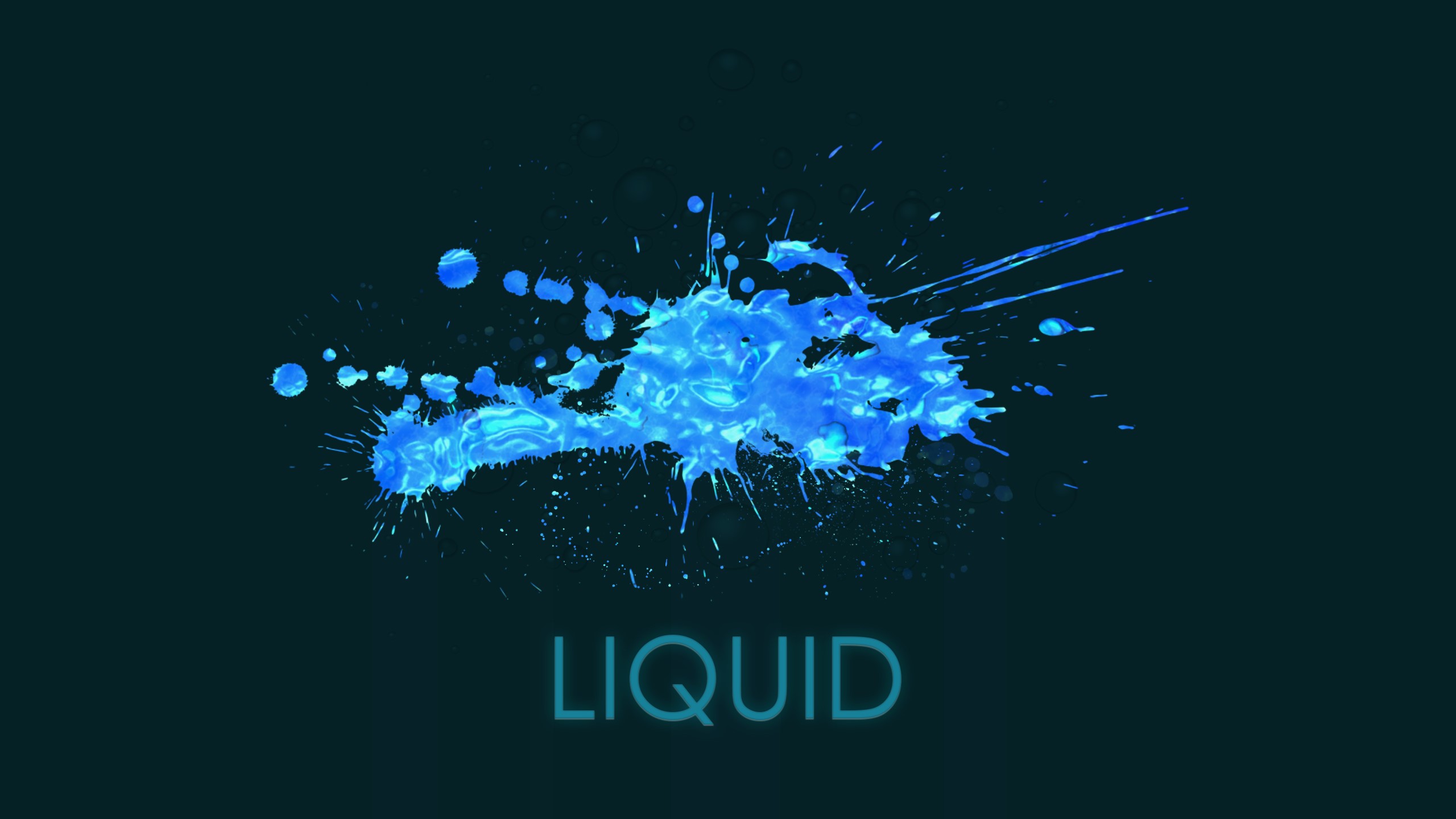 minimalism, text, aqua, liquid, cyan, HD Wallpaper