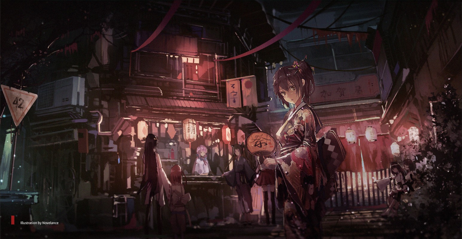 anime girls, digital art, artwork, novelance, HD Wallpaper