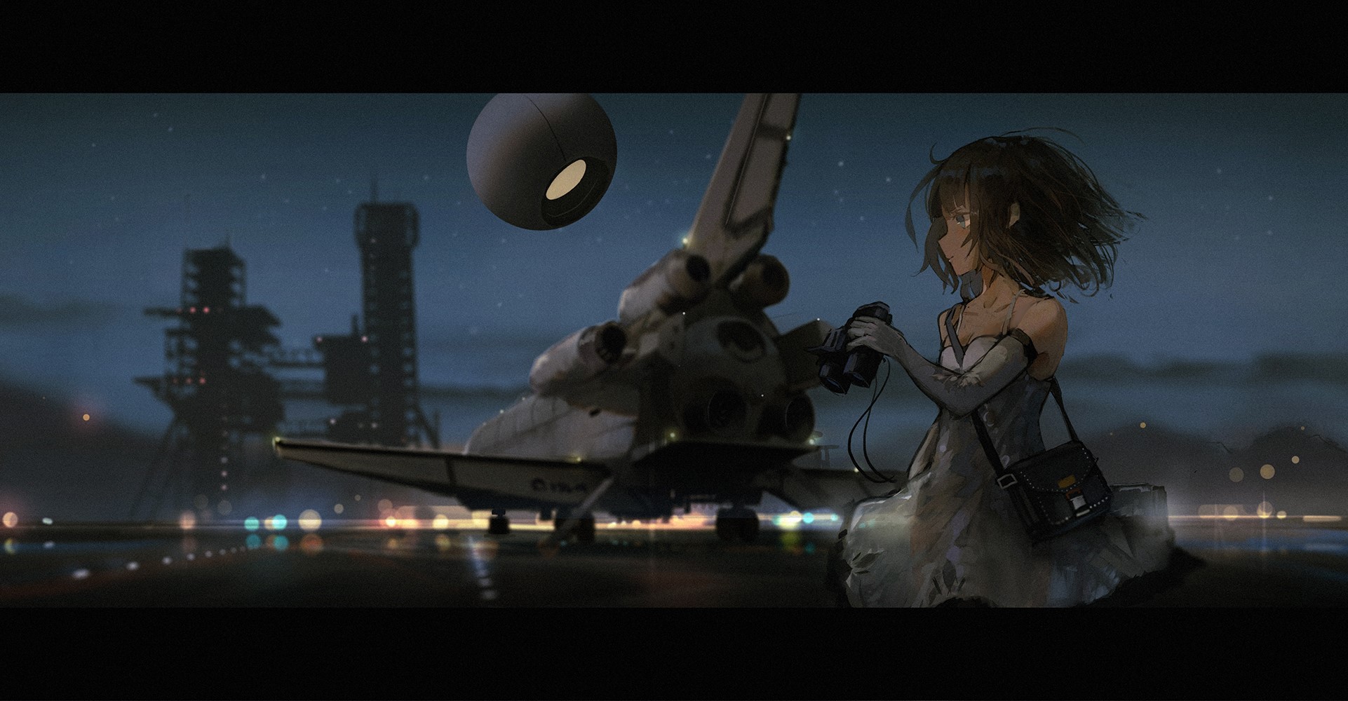 anime girls, artwork, digital art, science fiction, HD Wallpaper