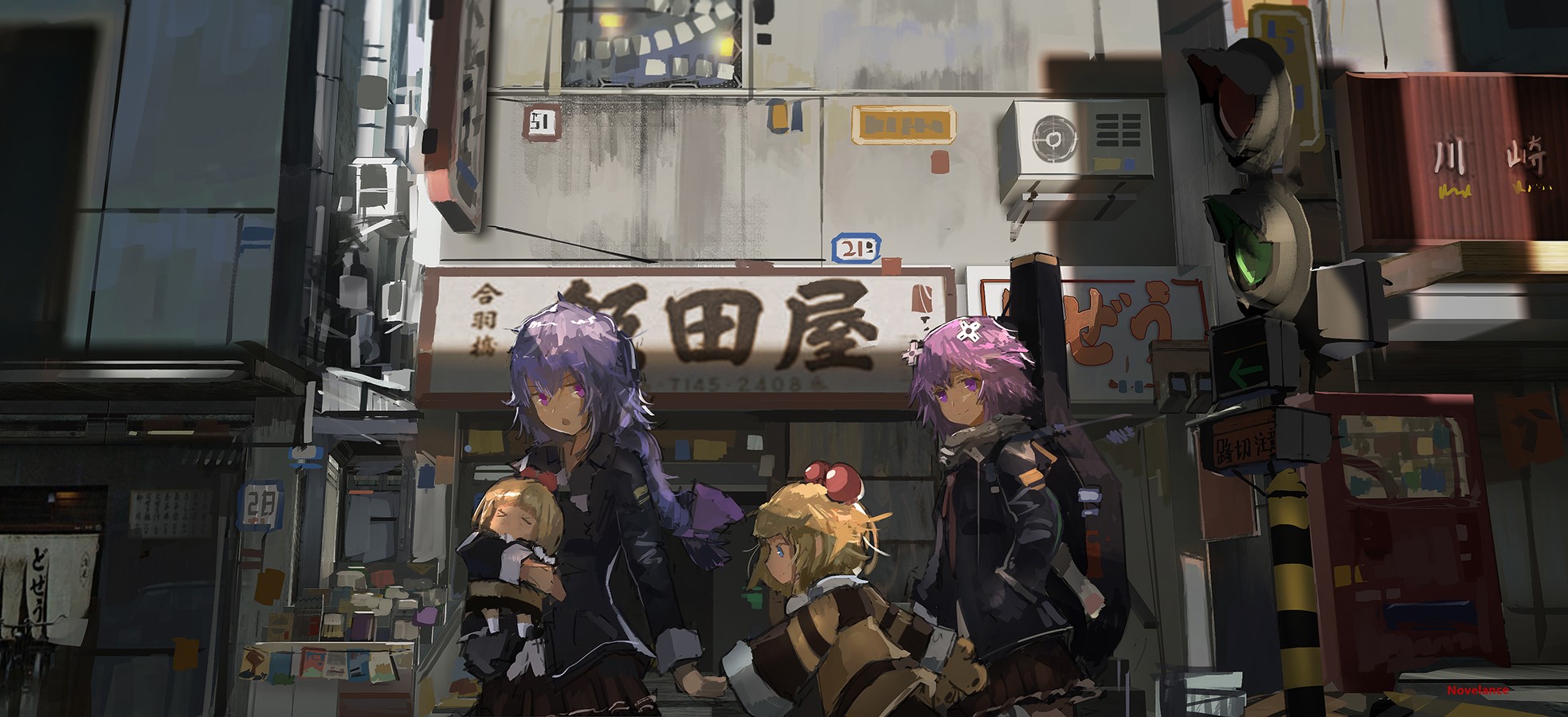 anime girls, artwork, digital art, novelance, HD Wallpaper