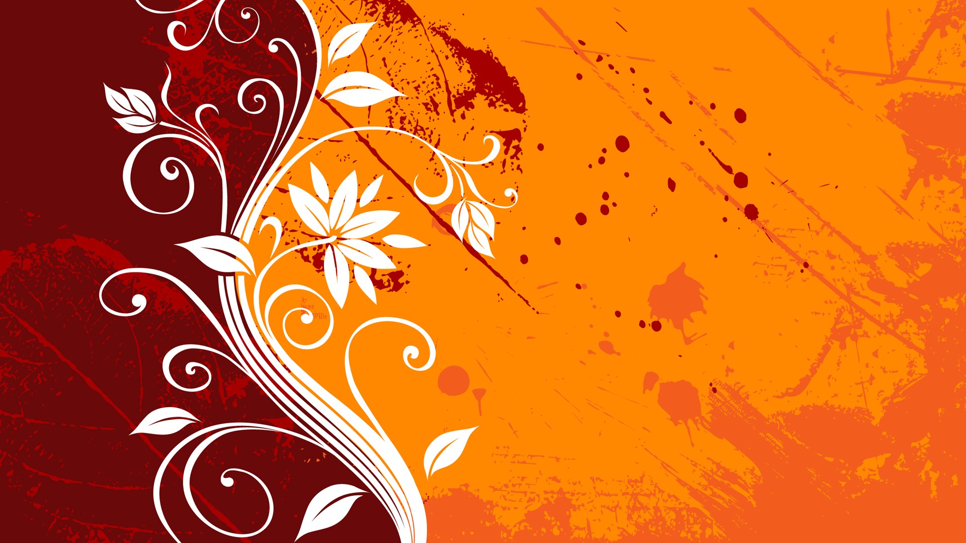 abstract, digital art, orange, red, HD Wallpaper
