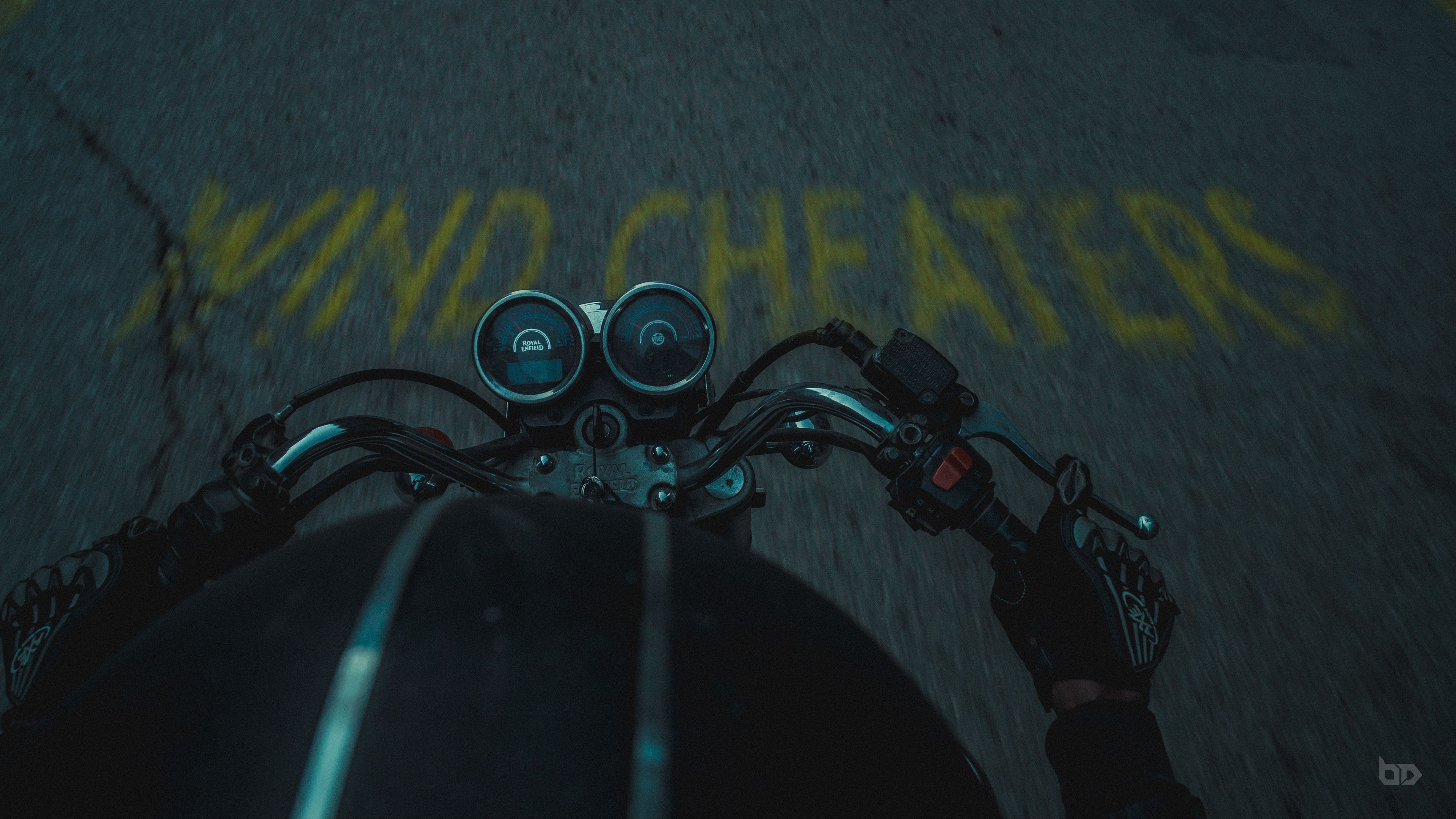 motorcycle, bike, road, asphalt, 4k, HD Wallpaper