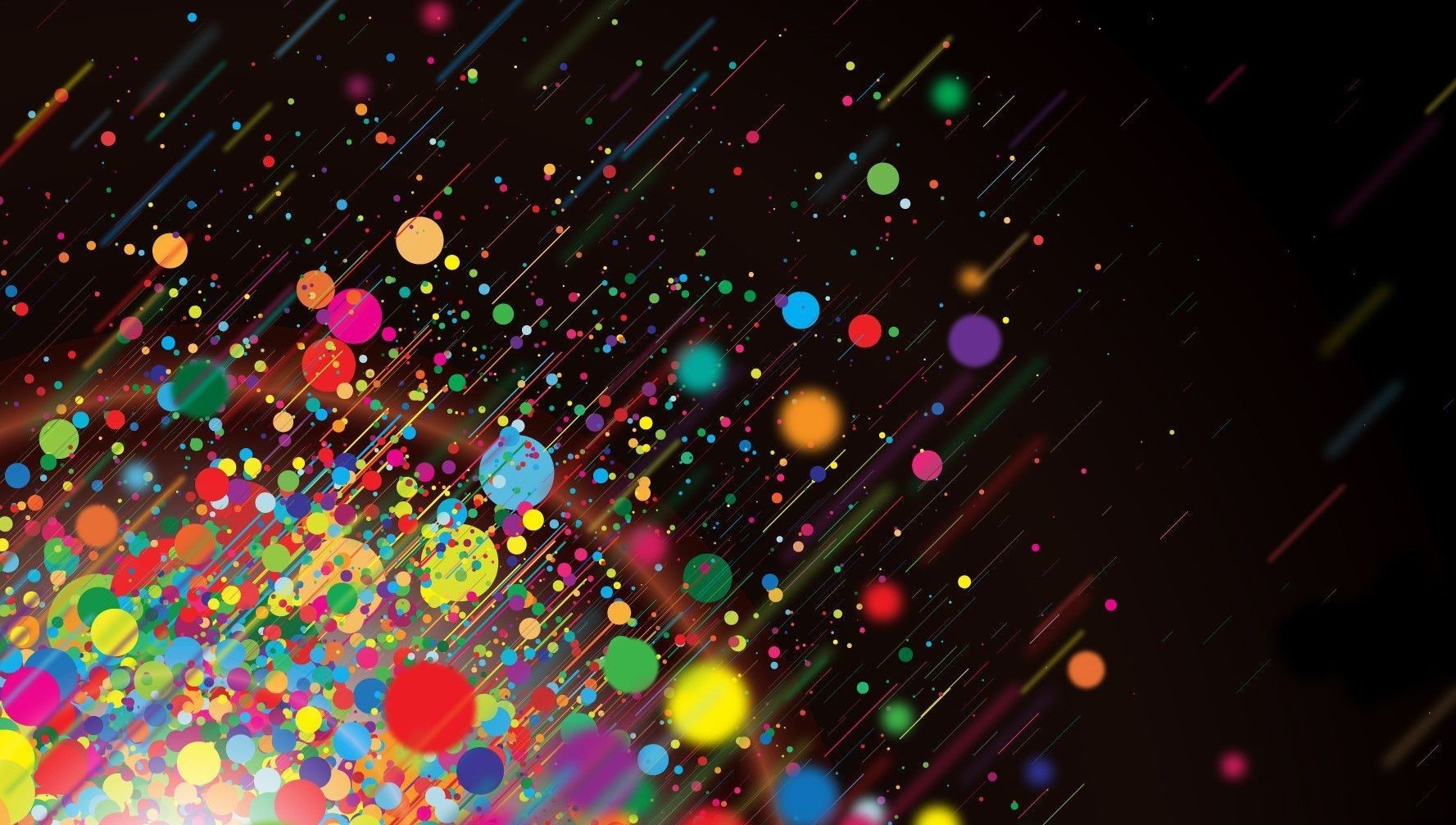 artwork, digital art, Color Burst, abstract, splatter, black background, HD Wallpaper