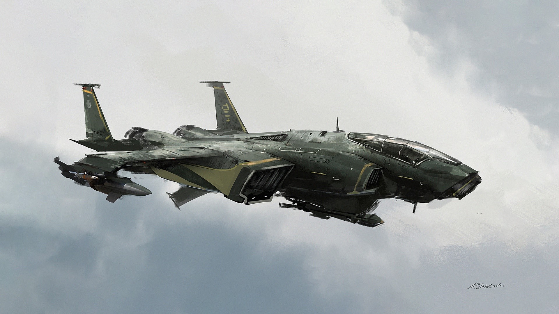 digital art, vehicle, futuristic, HD Wallpaper