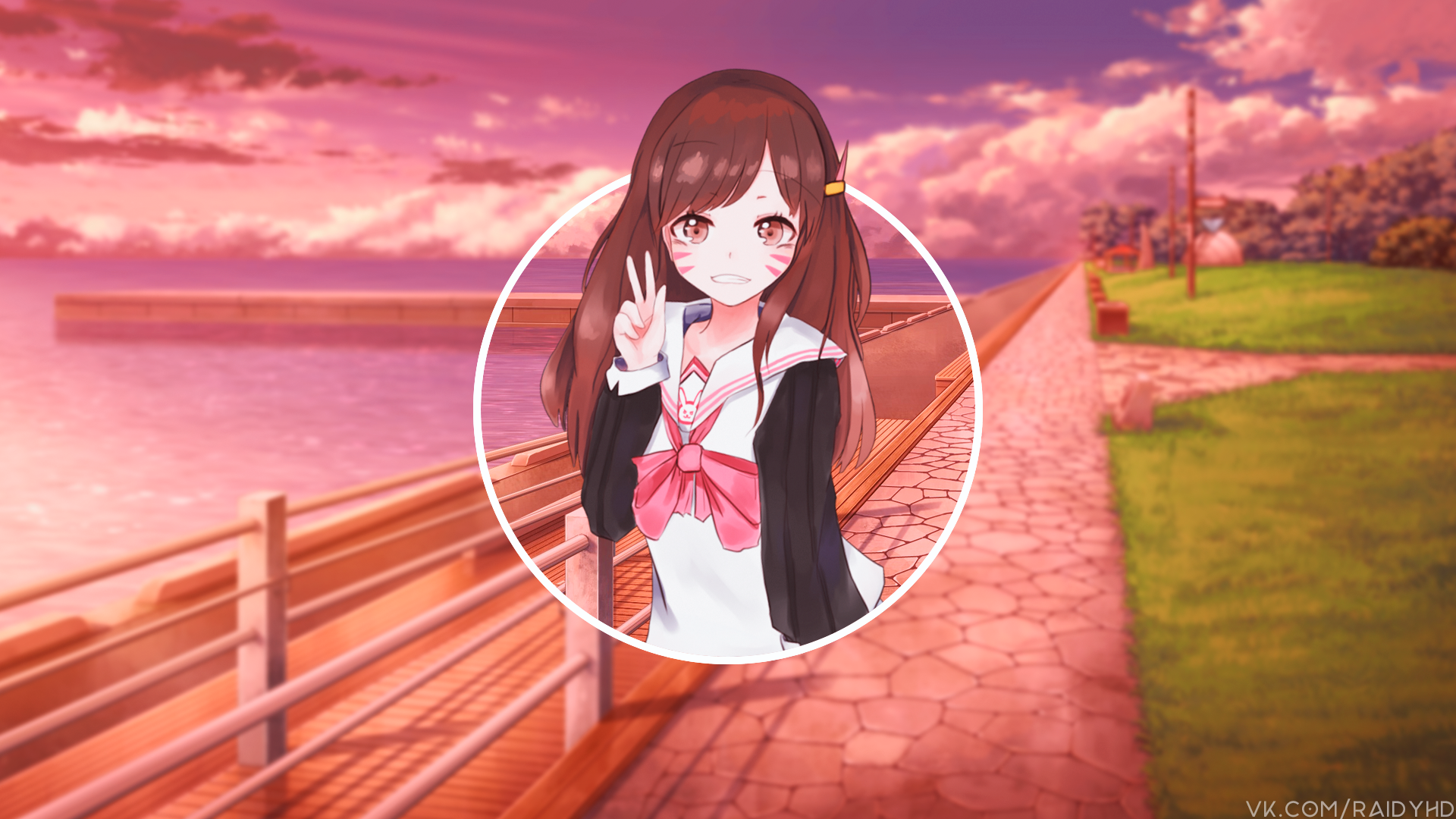 anime, anime girls, picture-in-picture, Overwatch, HD Wallpaper