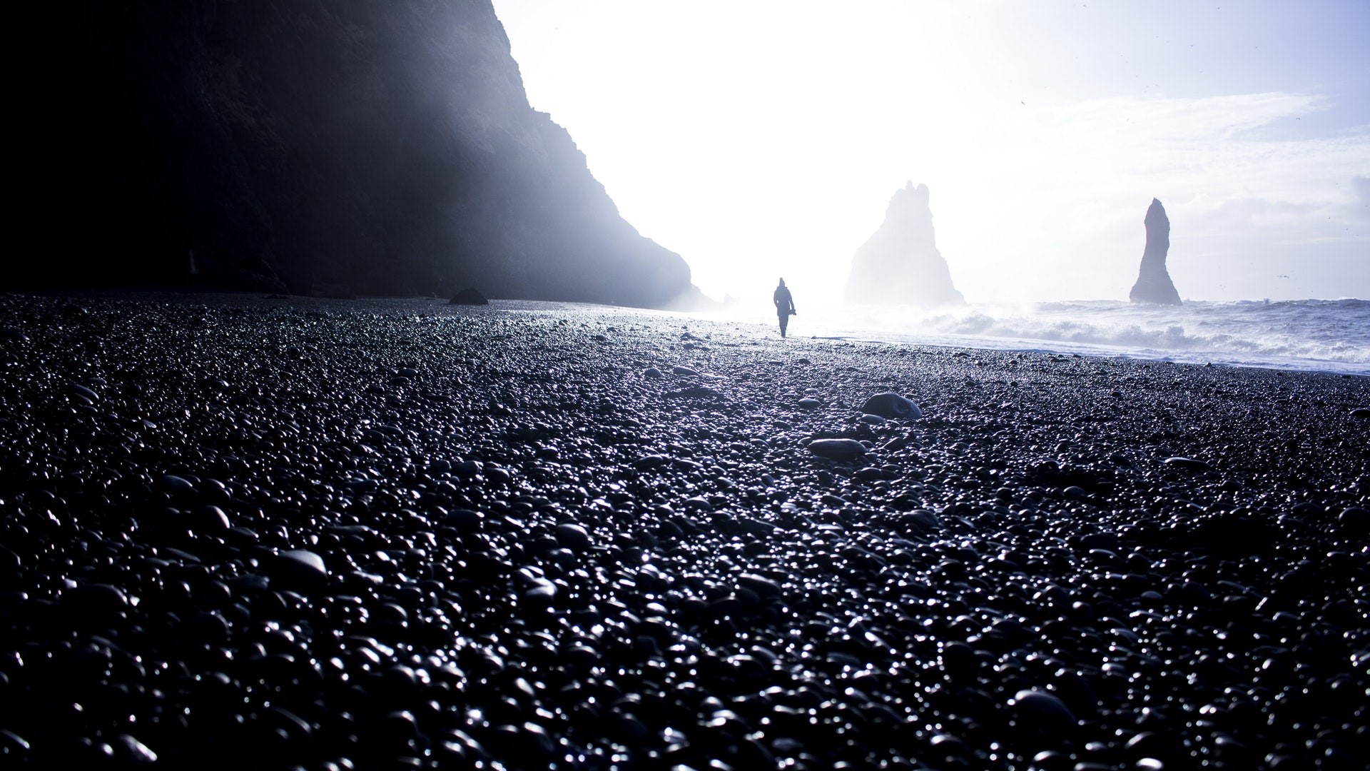 photography, sea side, Iceland, seashore, HD Wallpaper