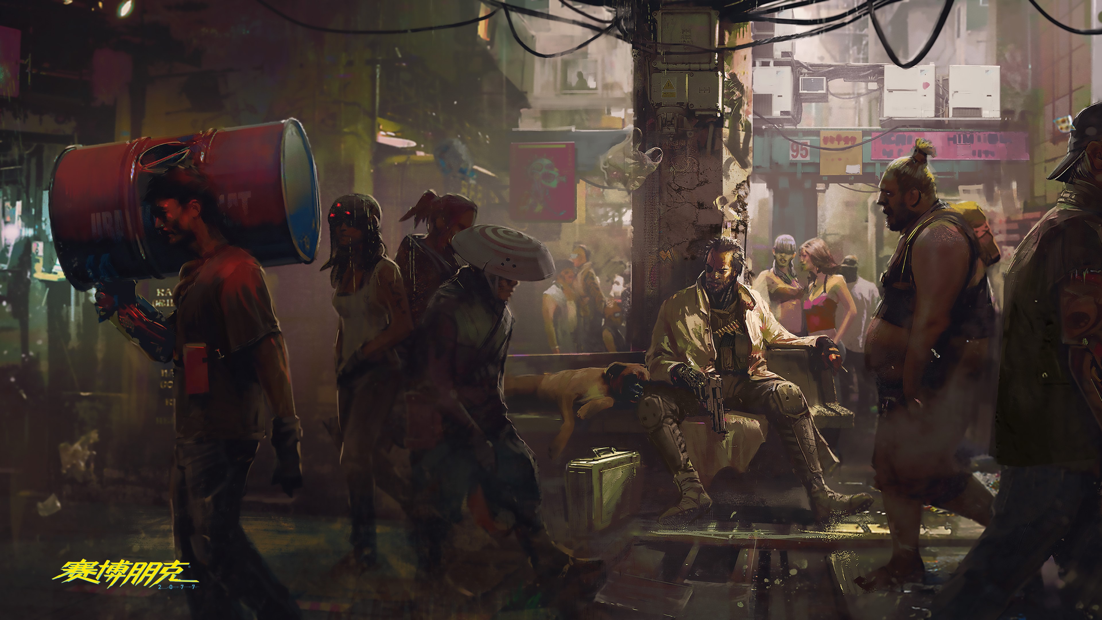 cyberpunk, Cyberpunk 2077, cyborg, video games, fantasy art, artwork, HD Wallpaper