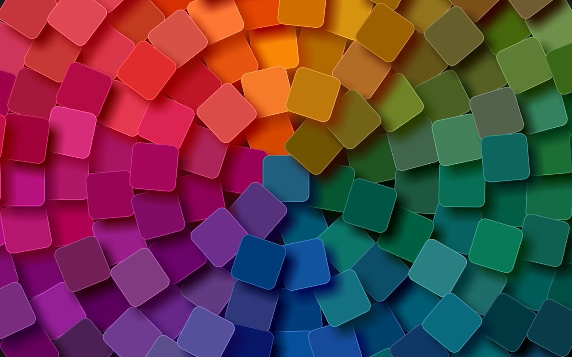 colorful, abstract, digital art, purple, blue, orange, HD Wallpaper