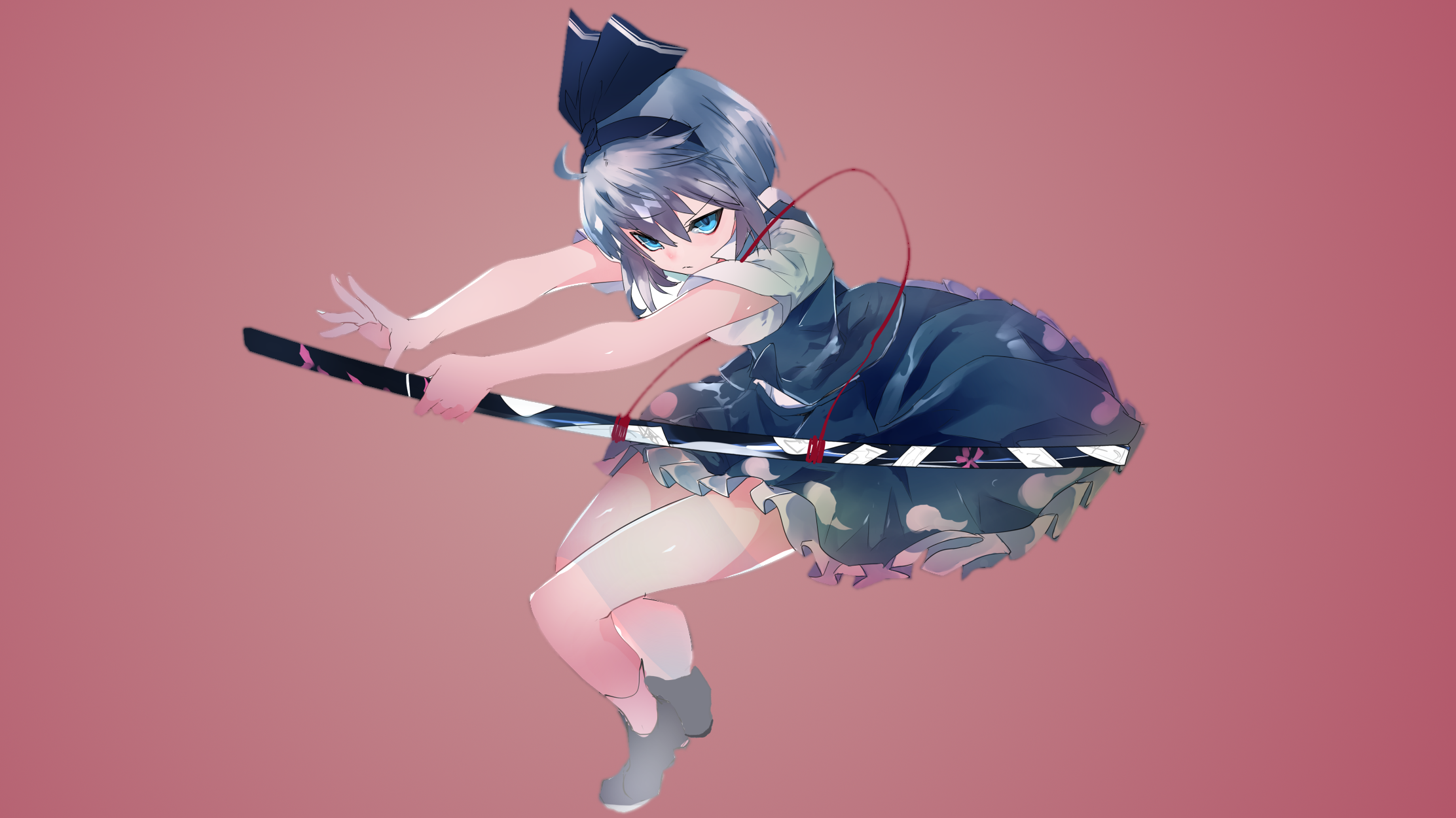 digital art, anime girls, fantasy art, artwork, original characters, weapon, schoolgirl, minimalism, Touhou, HD Wallpaper