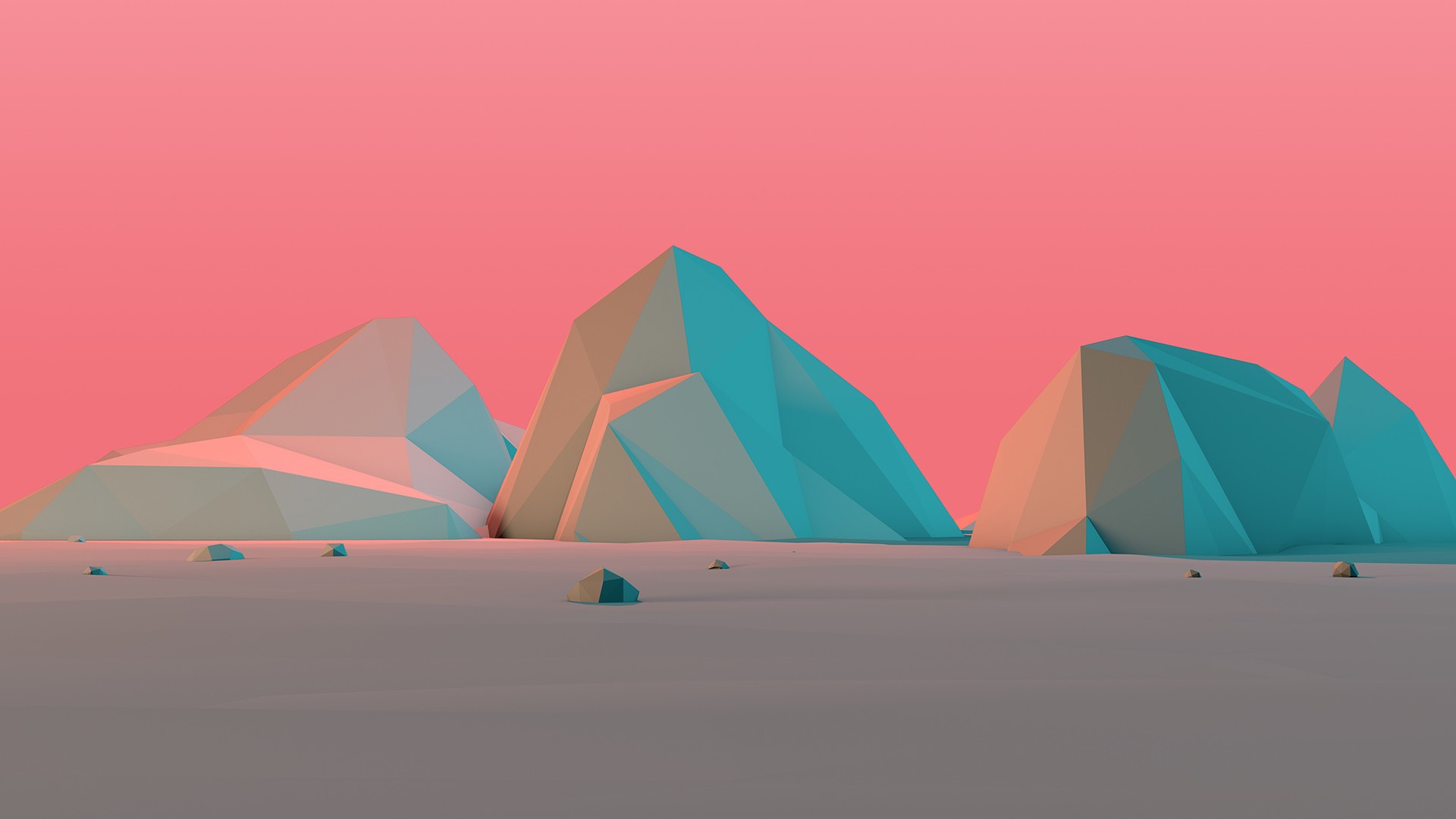 Mark Kirkpatrick, digital art, abstract, pink background, HD Wallpaper