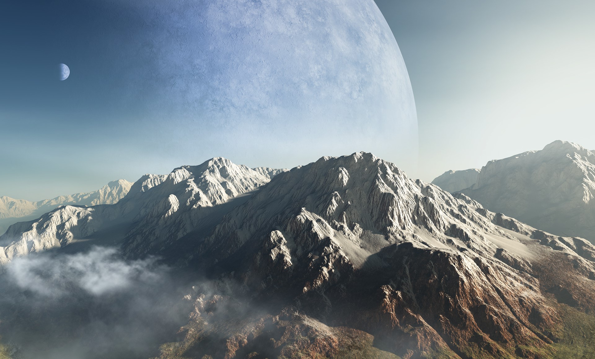 space, planet, landscape, HD Wallpaper