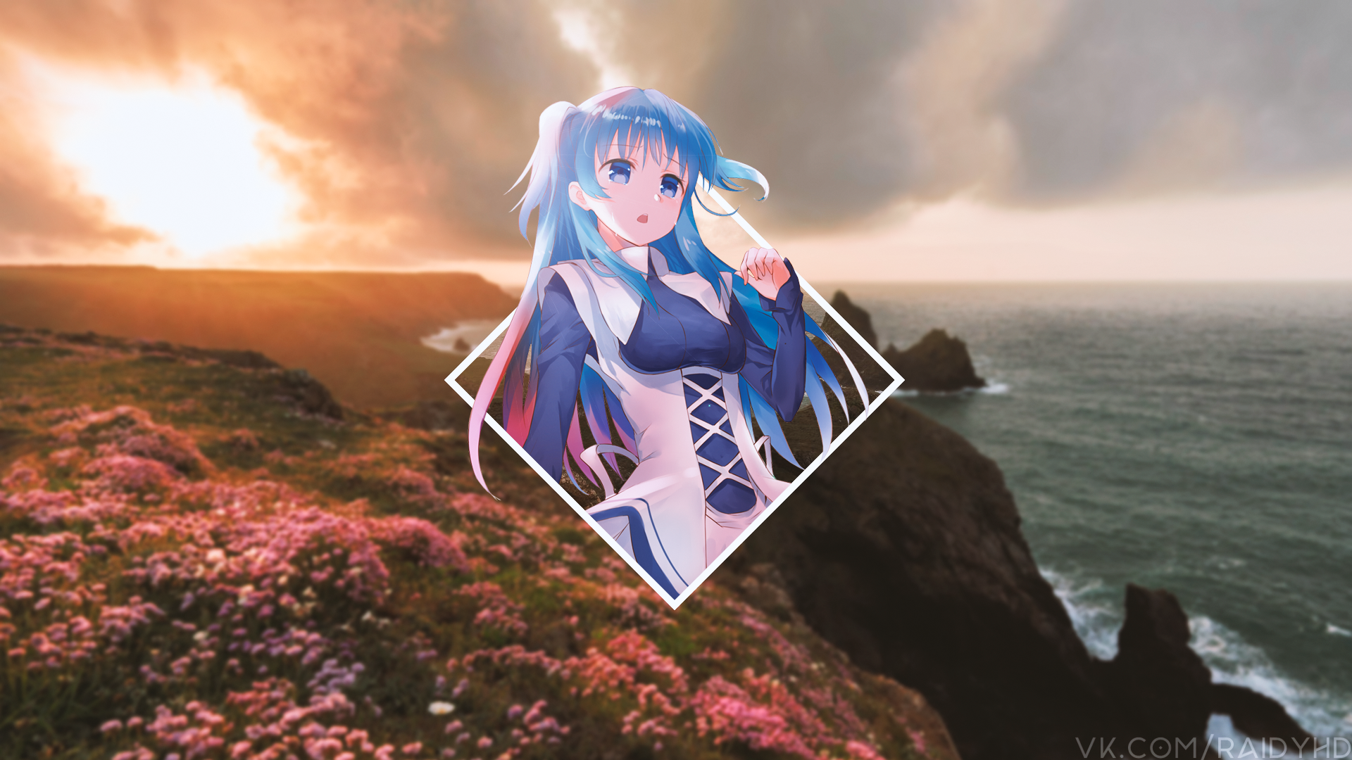 anime, anime girls, picture-in-picture, HD Wallpaper