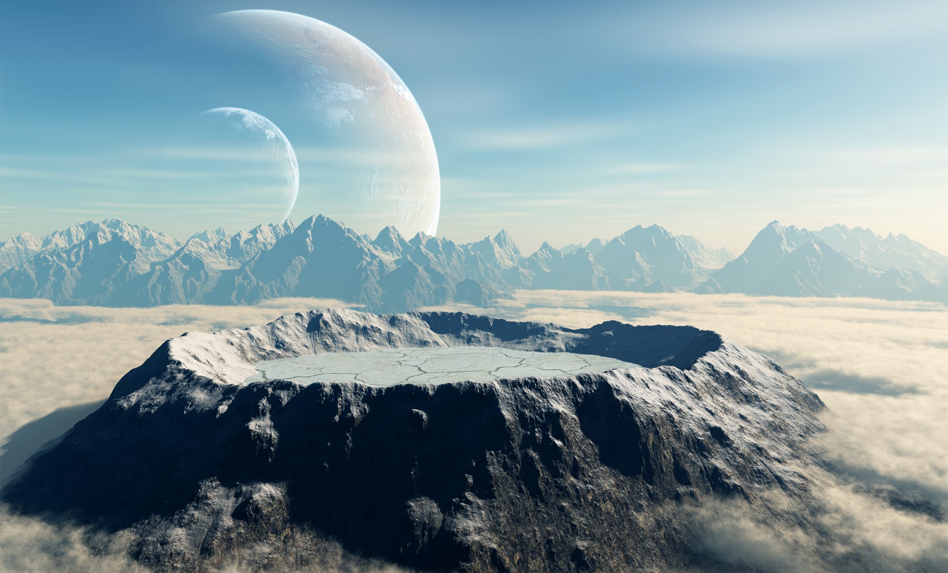 space, planet, landscape, HD Wallpaper