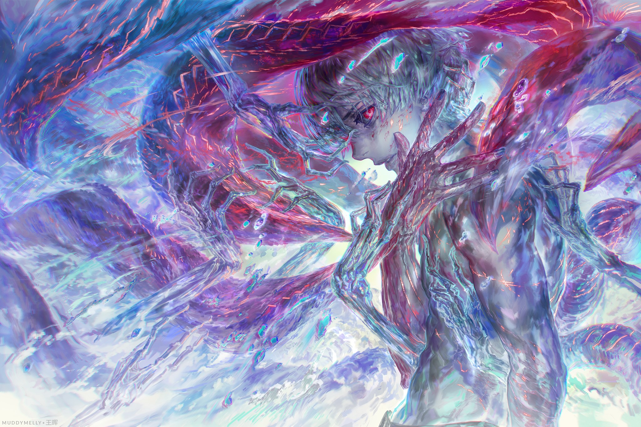 MuddyMelly, Tokyo Ghoul, Tokyo Ghoul:re, Kaneki Ken, artwork, digital art, anime boys, anime, HD Wallpaper