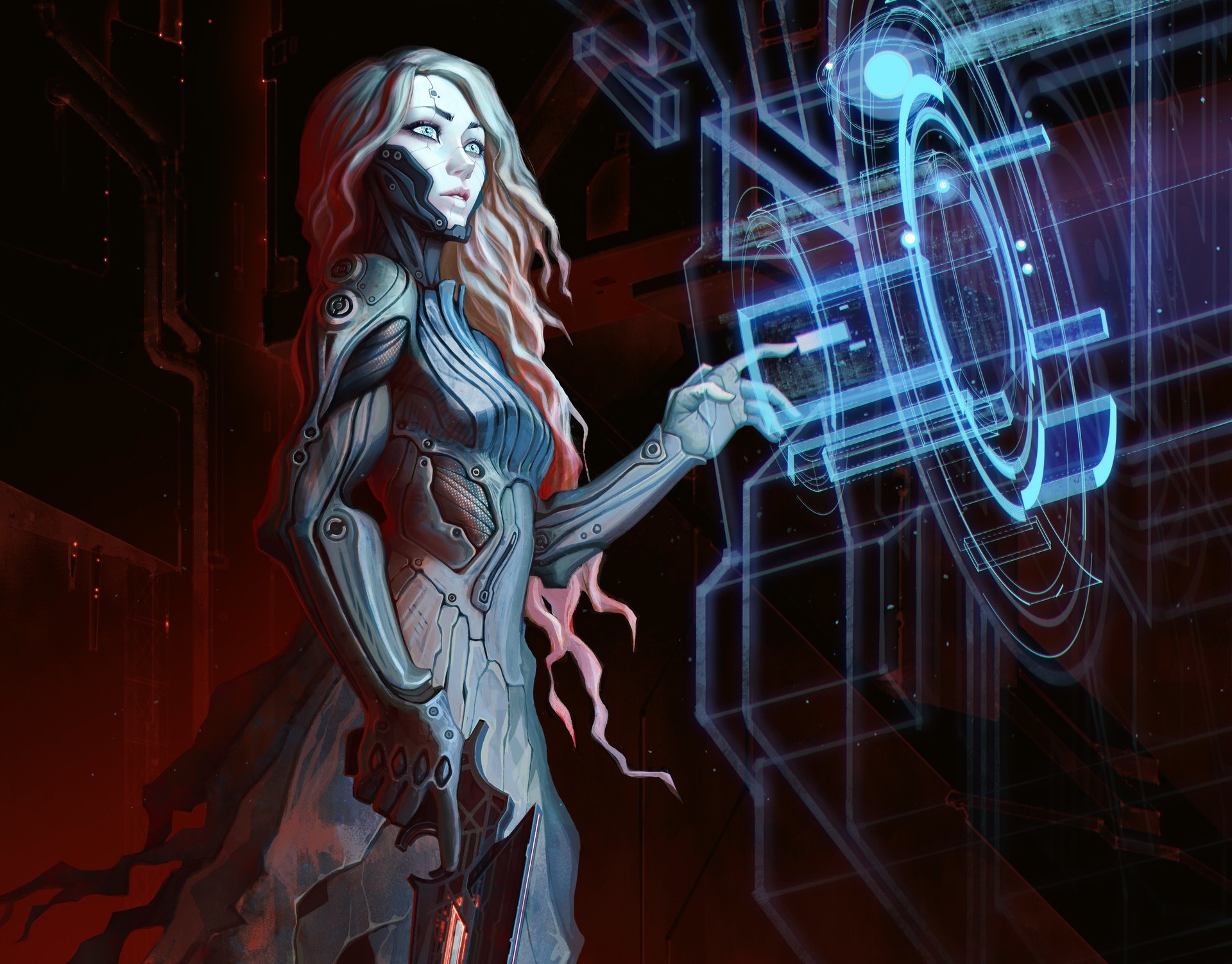science fiction, artwork, women, HD Wallpaper