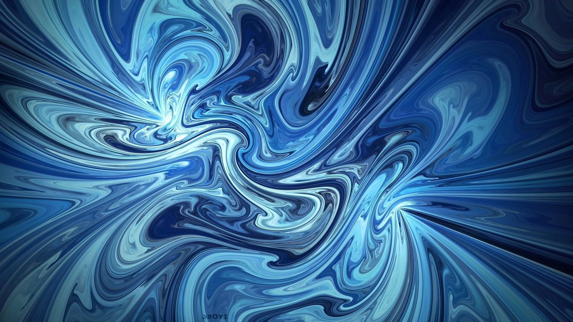 blue, abstract, digital art, HD Wallpaper