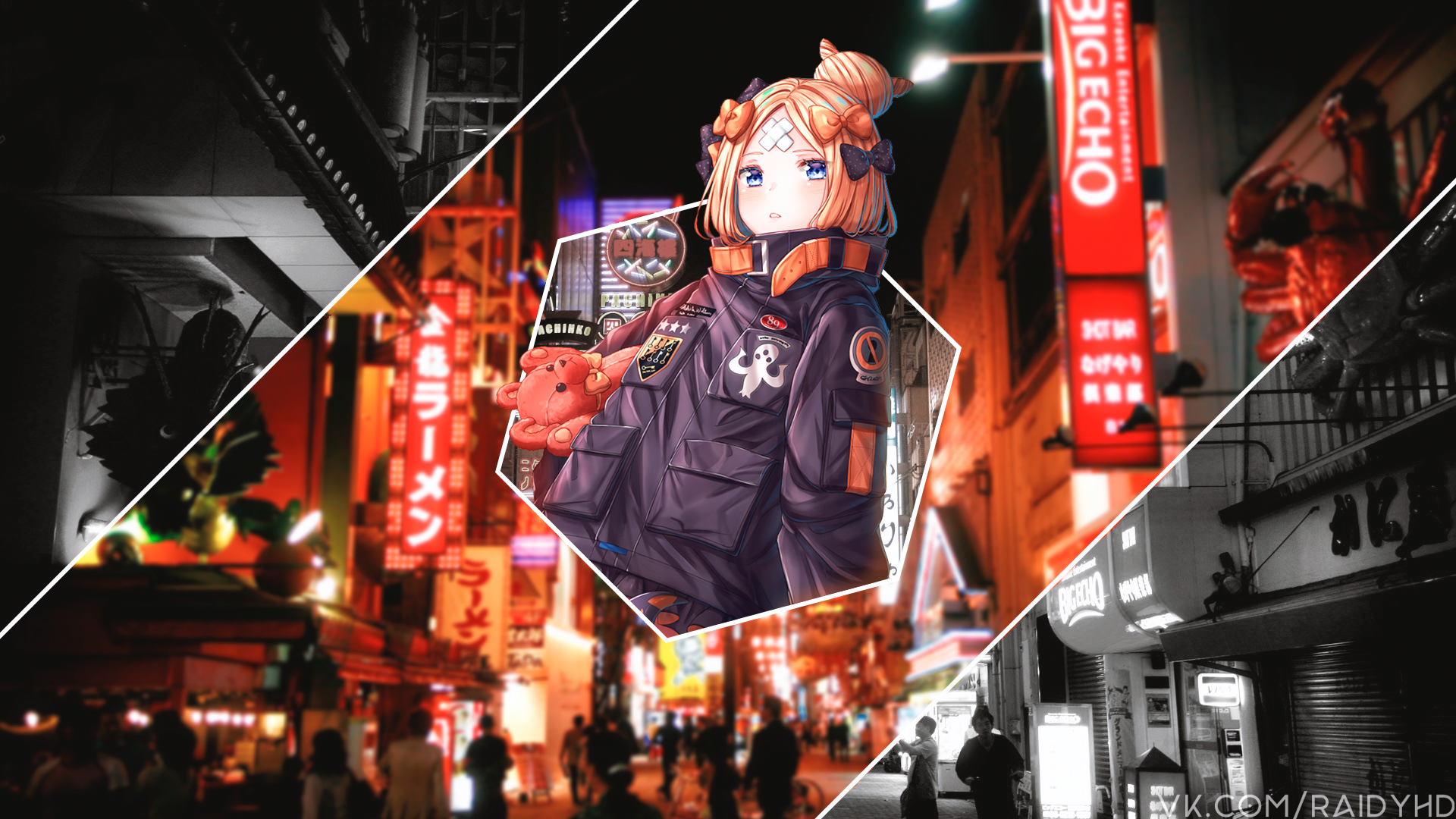anime, anime girls, picture-in-picture, HD Wallpaper