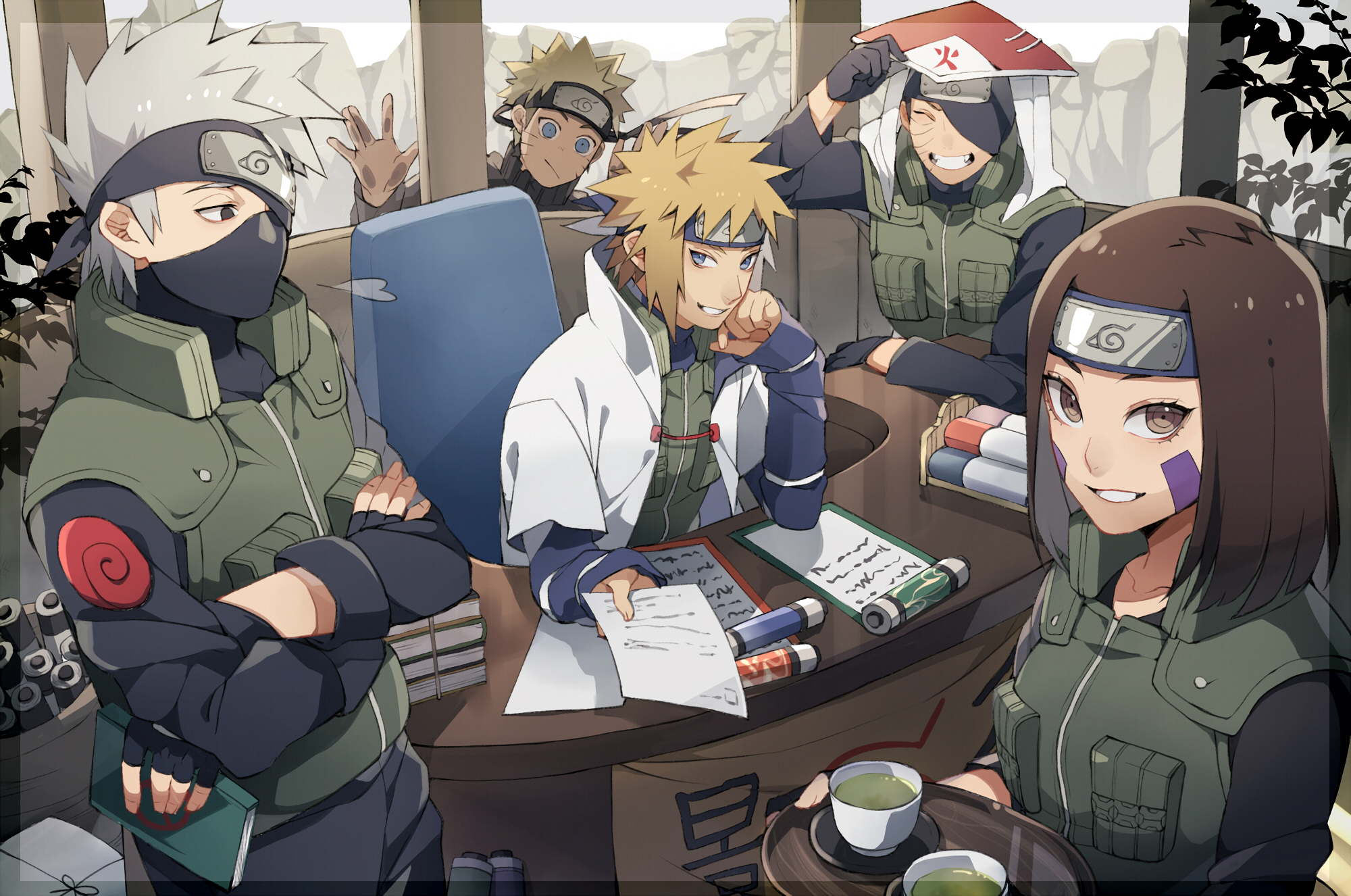 Uzumaki Naruto, Hatake Kakashi, Namikaze Minato, Uchiha Obito, Nohara Rin, Naruto Shippuuden, Naruto (anime), HD Wallpaper