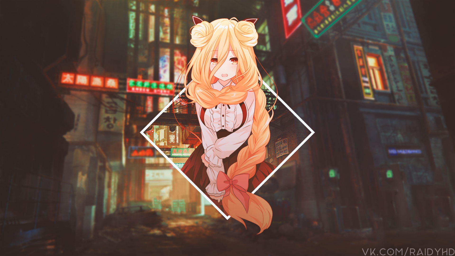 anime, anime girls, picture-in-picture, HD Wallpaper
