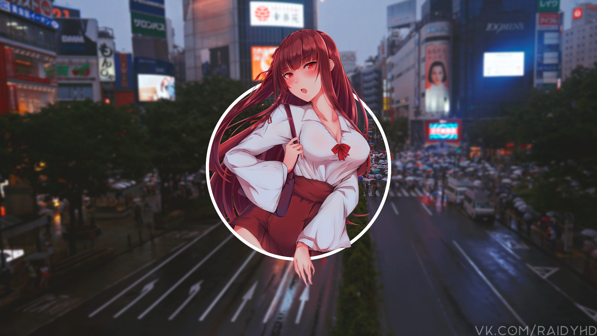 anime, anime girls, picture-in-picture, HD Wallpaper