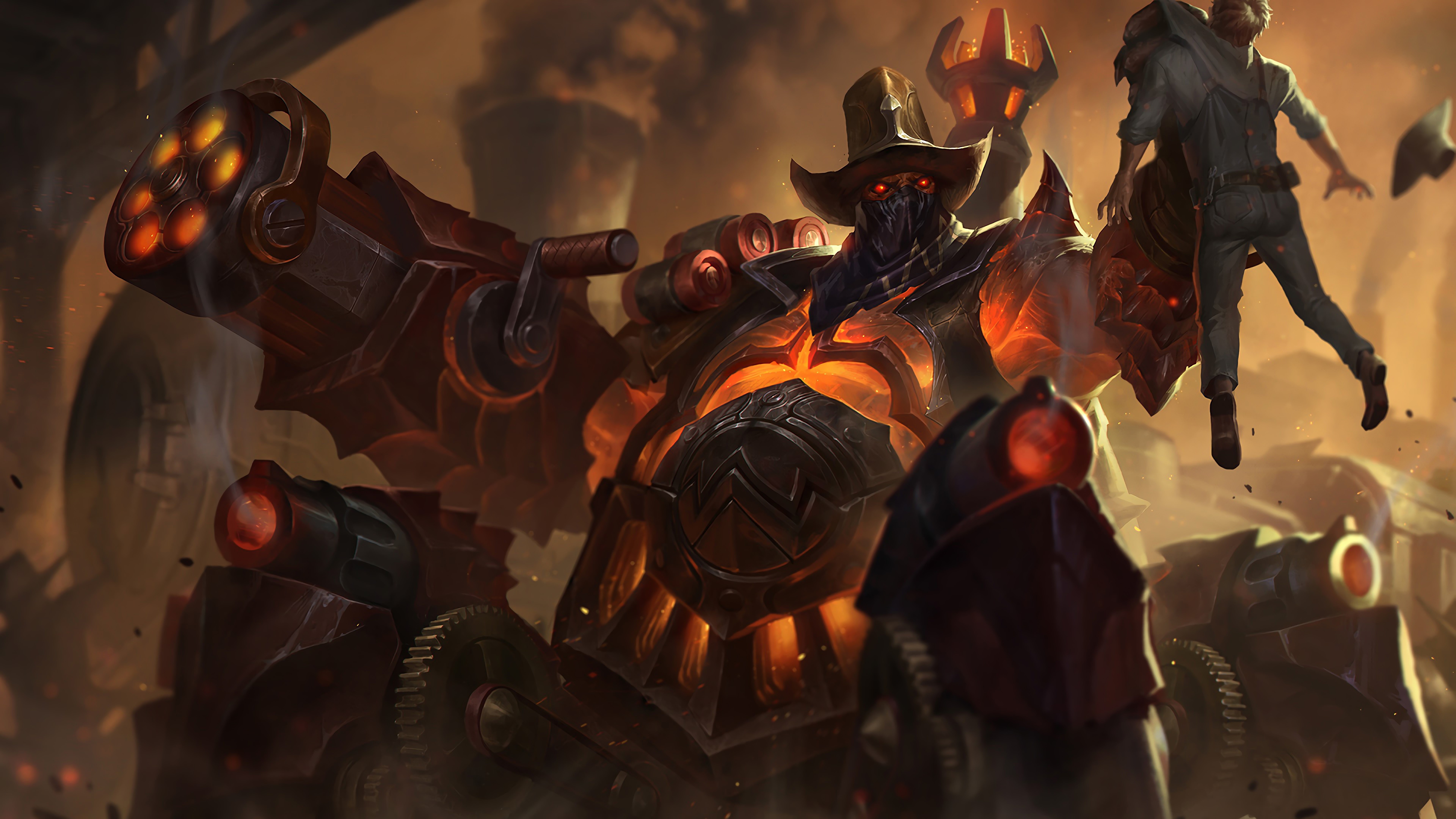 League of Legends, High Noon, PC gaming, glowing eyes, red eyes, video games, video game art, HD Wallpaper